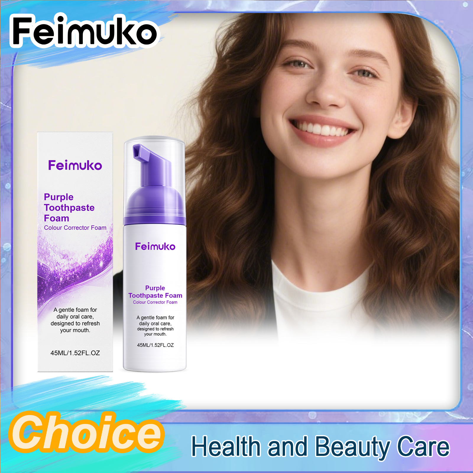Teeth Whitening Foam Toothpaste - Feimuko Mousse Toothpaste Cleansing Remove Yellow