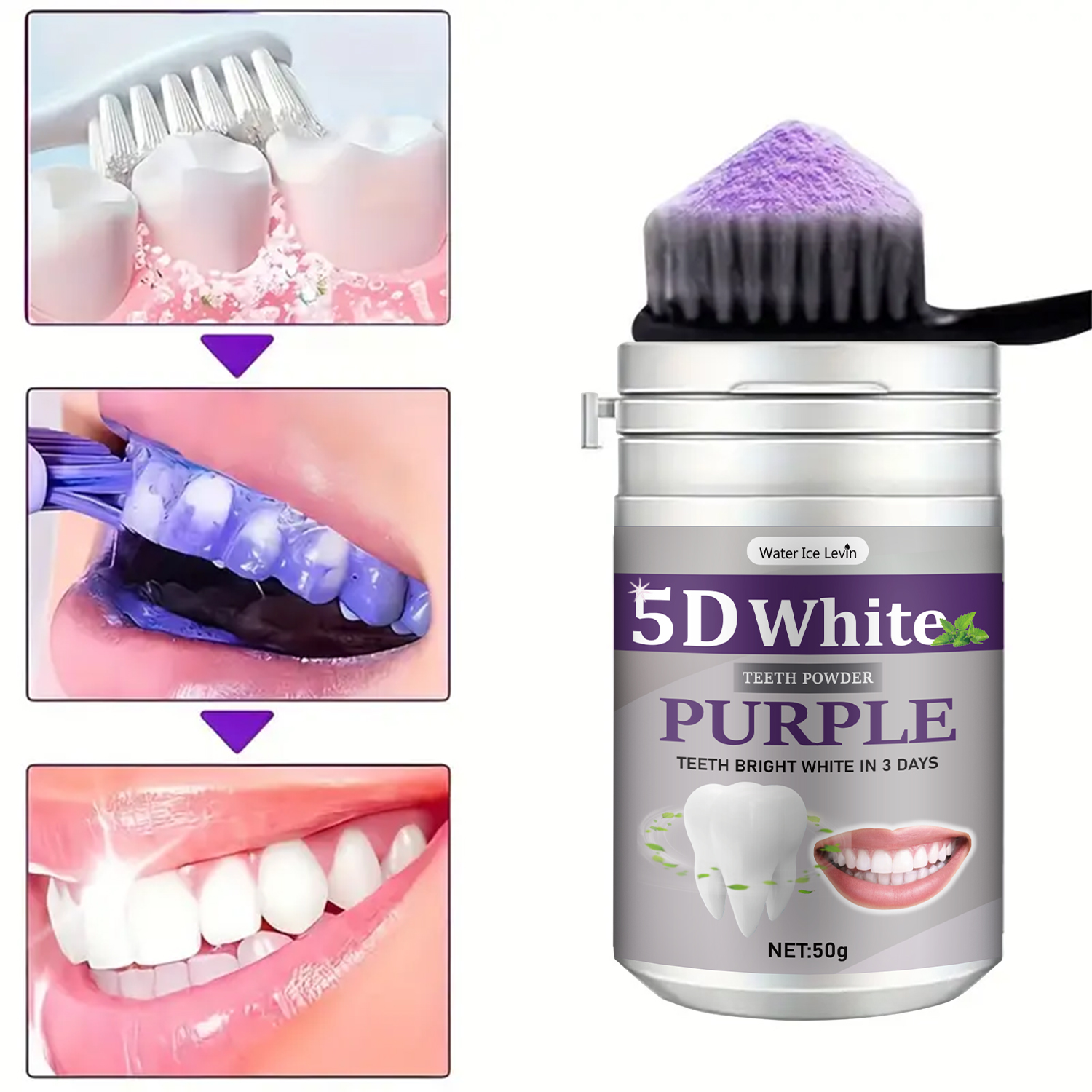 Teeth Whitening Oil Pulling - Teeth Whitening Powder 50g for Oral