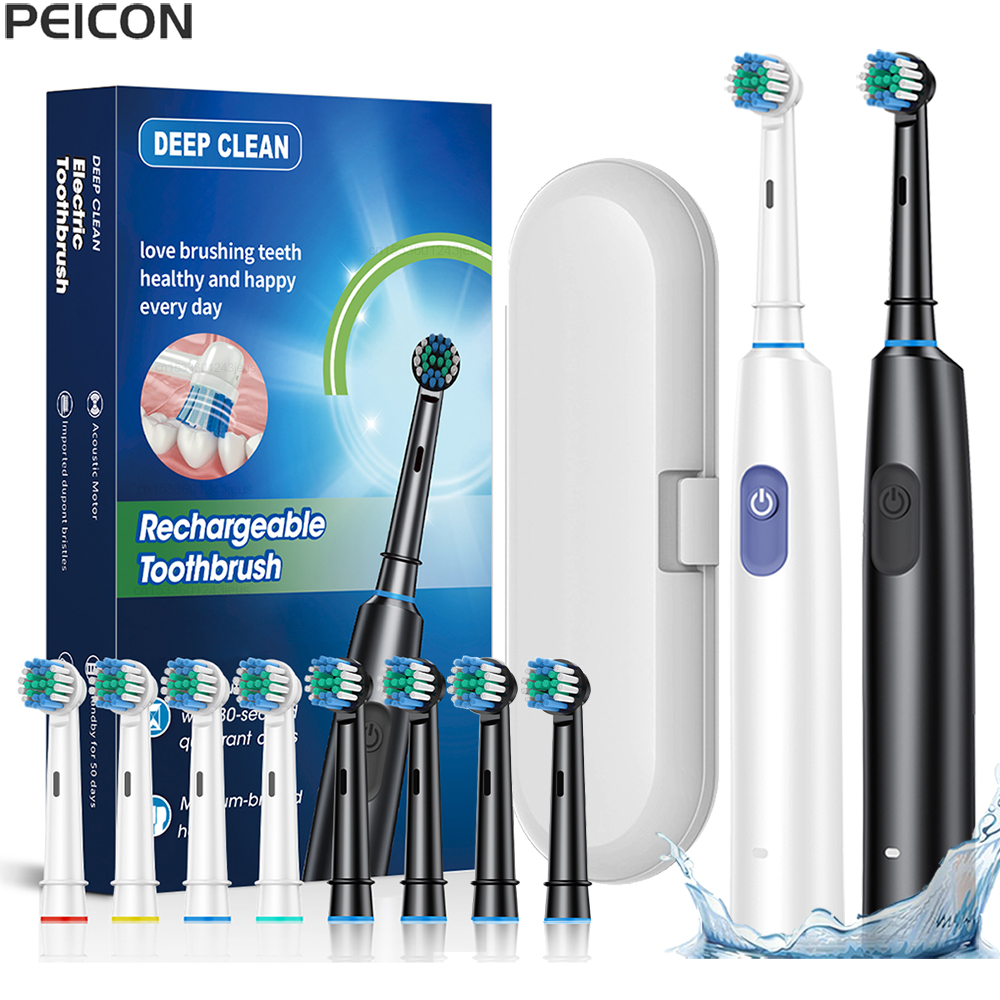 Teeth Whitening Toothbrush - Electric Toothbrush Rotary Rechargeable Electric Toothbrush