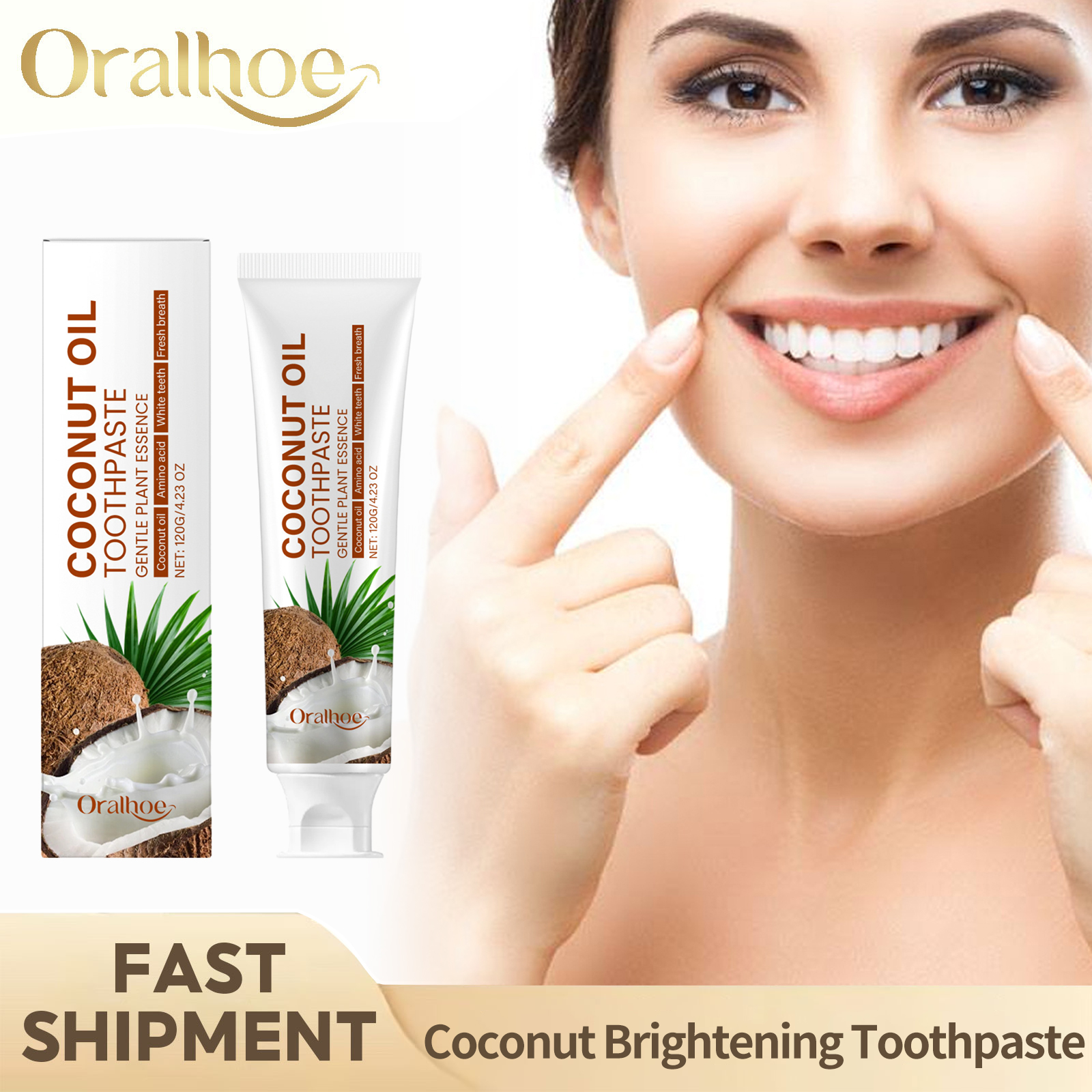 Teeth Whitening Oil Pulling - Coconut Oil Toothpaste Teeth Whitening Remove