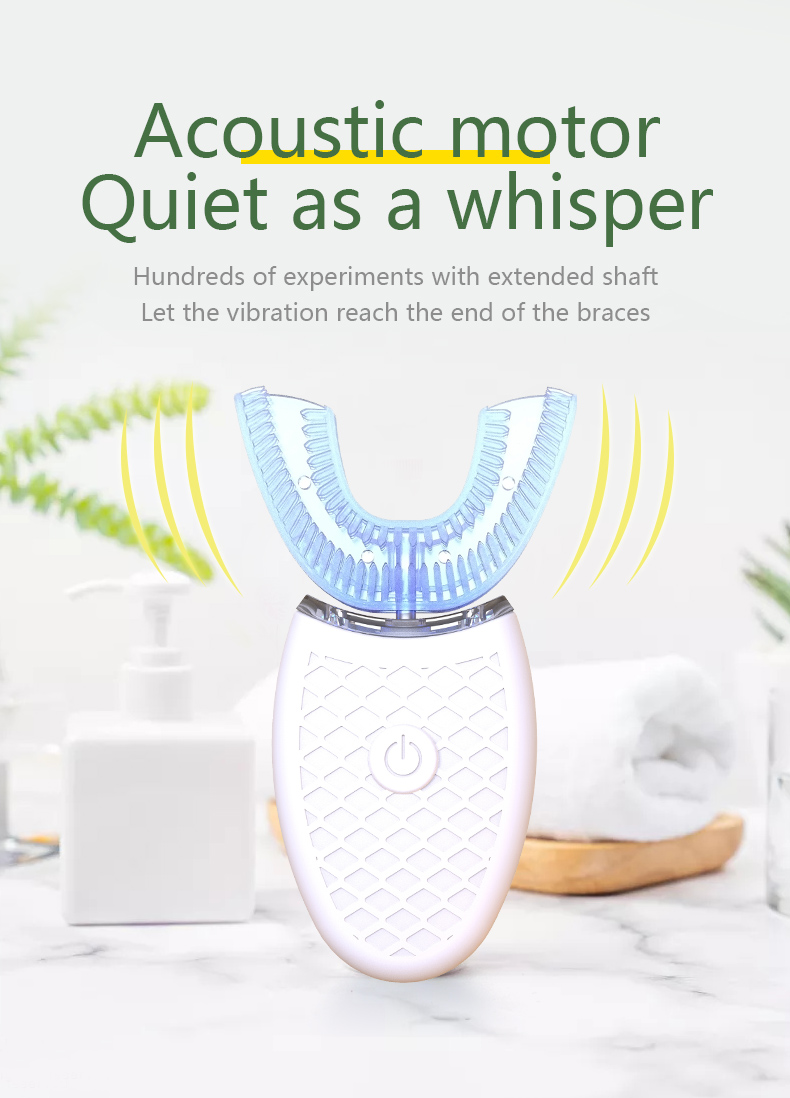 Teeth Whitening Toothbrush - Intelligent U-Type Toothbrush 360 Degrees Sonic