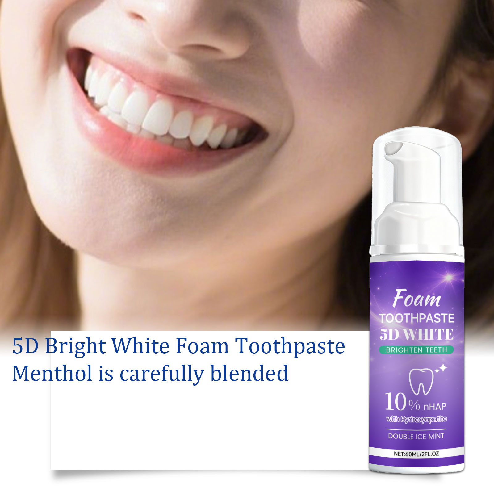 Teeth Whitening Foam Toothpaste - 5D White Foam Toothpaste Stick Teeth