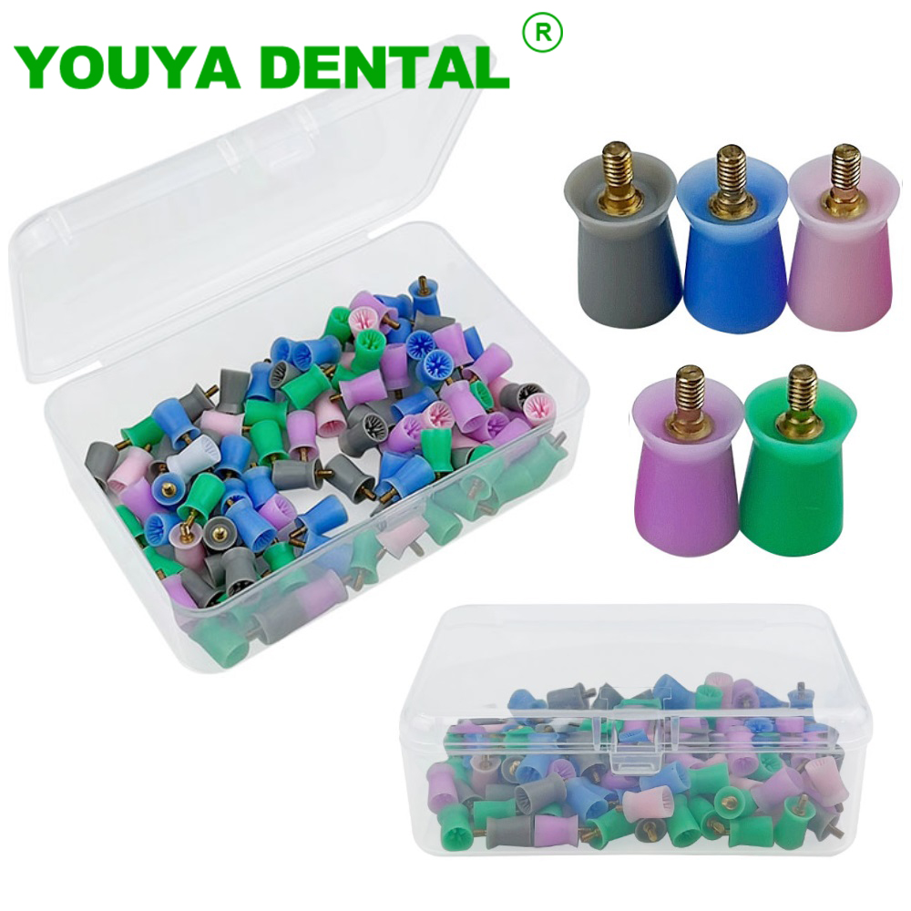 Teeth Whitening Toothbrush - 100pcs/Box Dental Prophylaxis Brush Cup Colorful