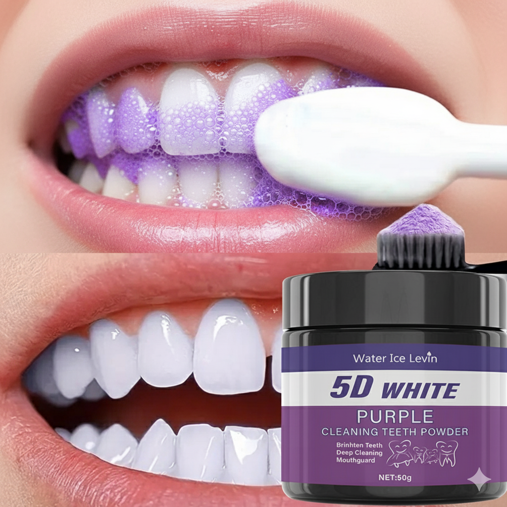 Teeth Whitening Oil Pulling - Purple Teeth Whitening Powder - Charcoal