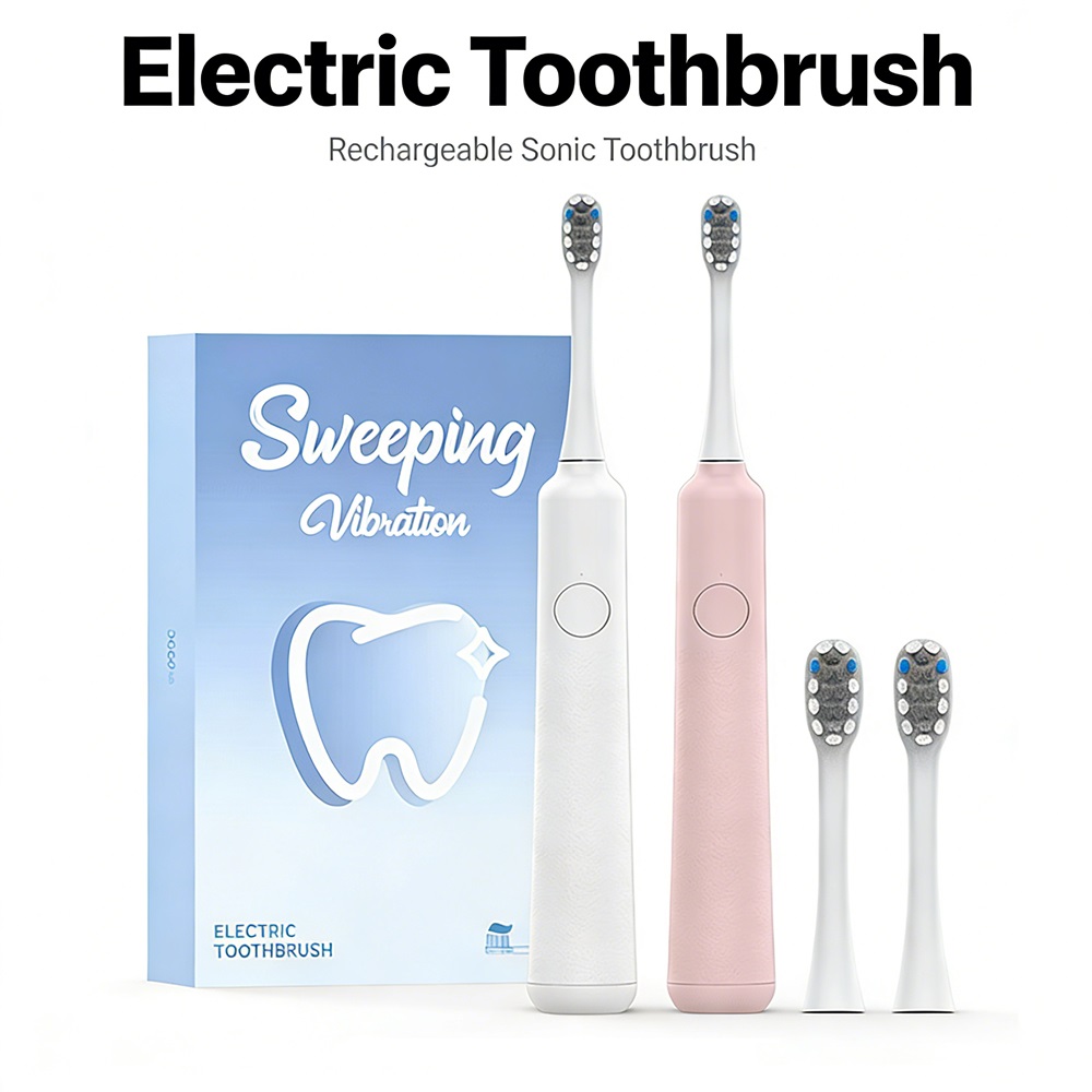 Teeth Whitening Toothbrush - DOCOLAB Sonic Electric Toothbrush 3Gear Vibration