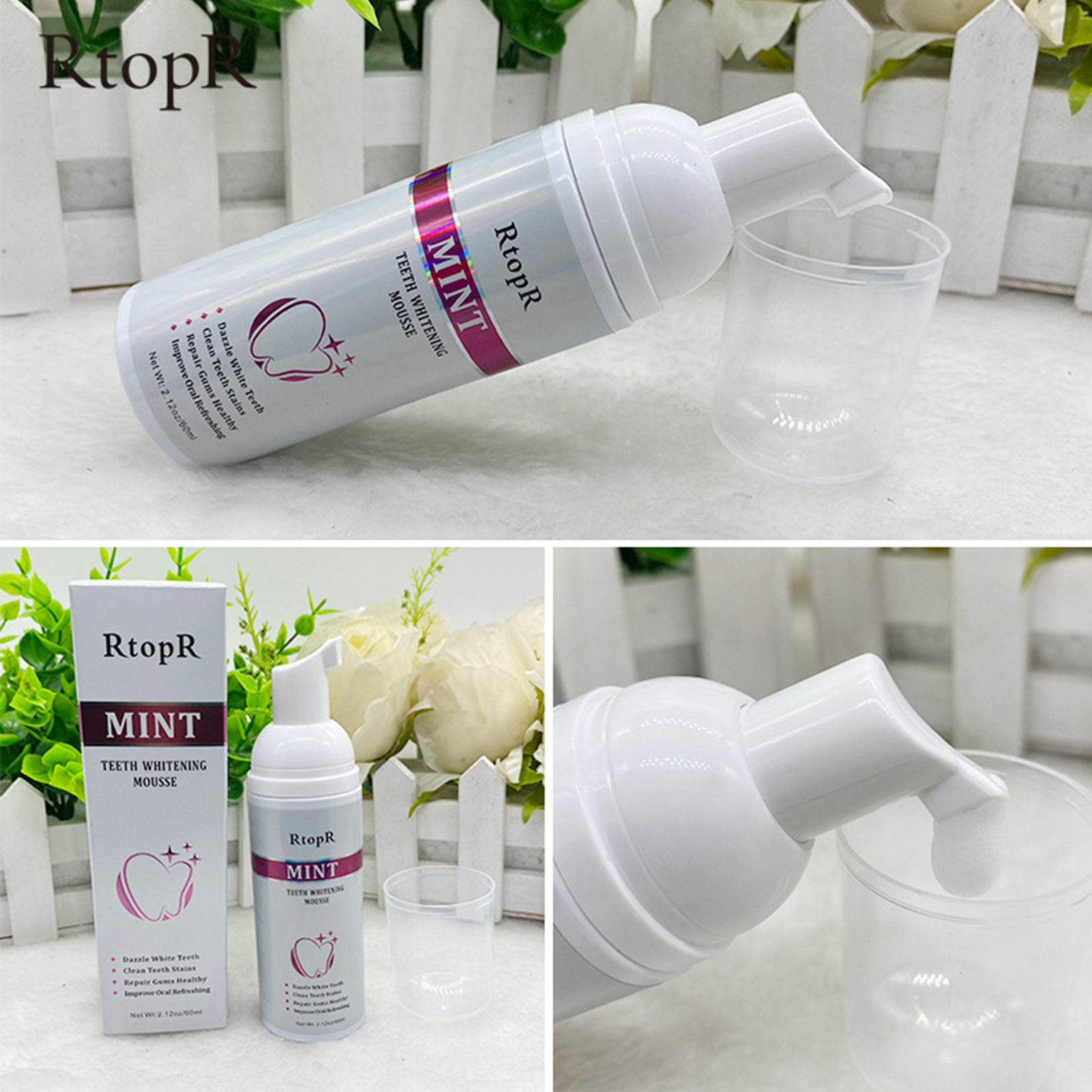 Teeth Whitening Mousse Mint Fo - огляд і ціна Teeth Whitening Foam Toothpaste