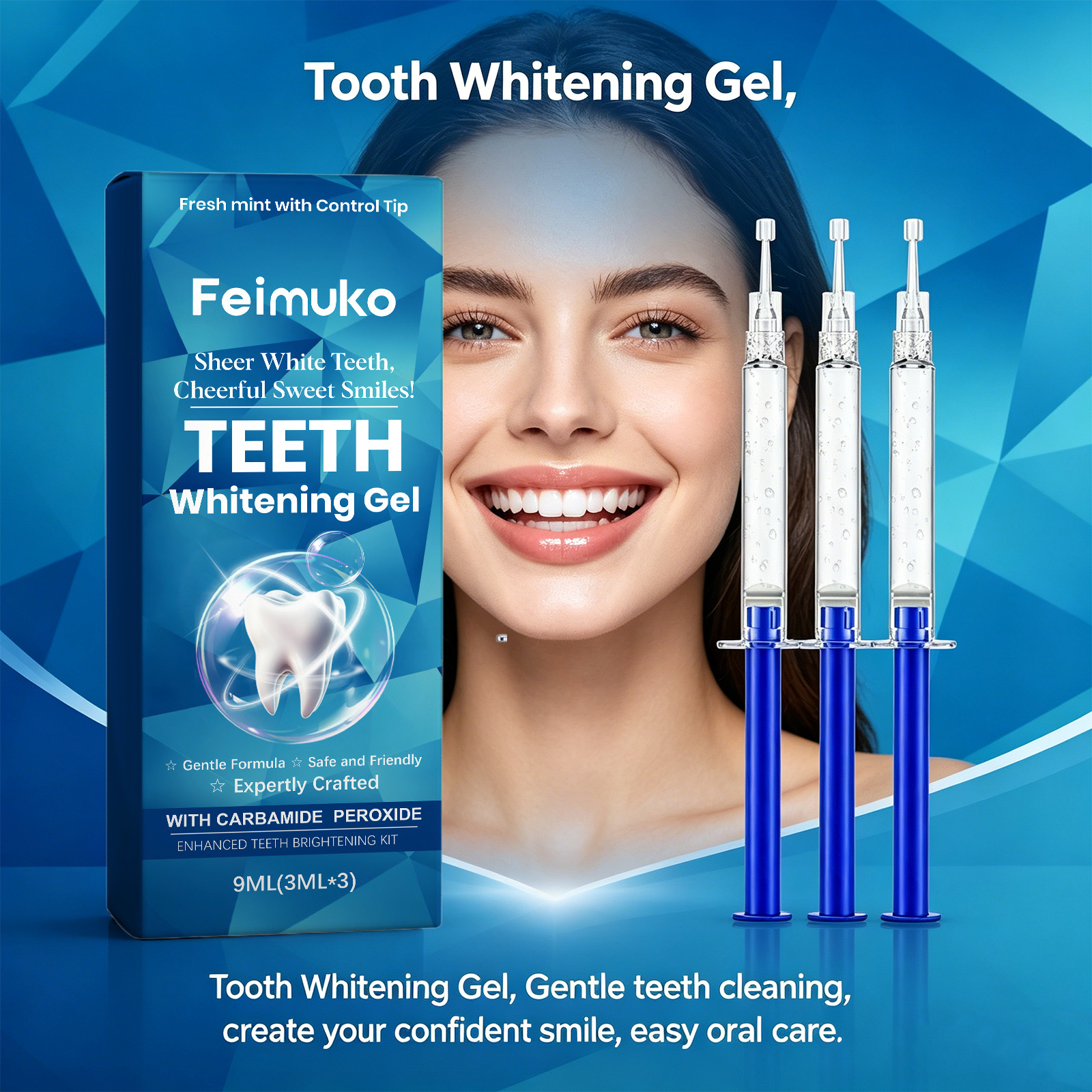Teeth Whitening Gel Gentle Cle - огляд і ціна Teeth Whitening Yellow Teeth