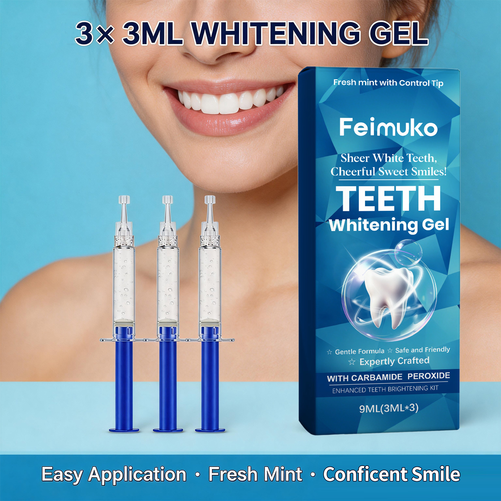 Teeth Whitening Gel Gentle Cle - огляд і ціна Teeth Whitening Yellow Teeth