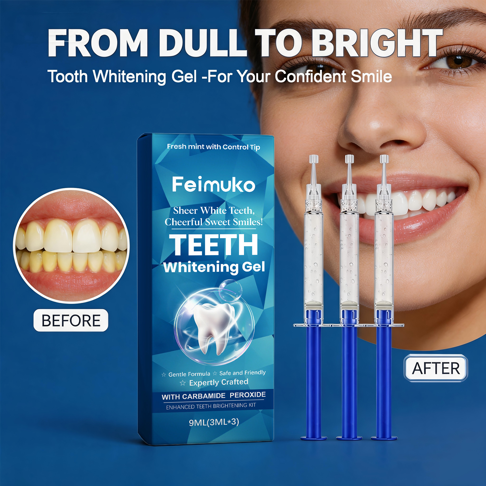 Teeth Whitening Gel Gentle Cle - огляд і ціна Teeth Whitening Yellow Teeth