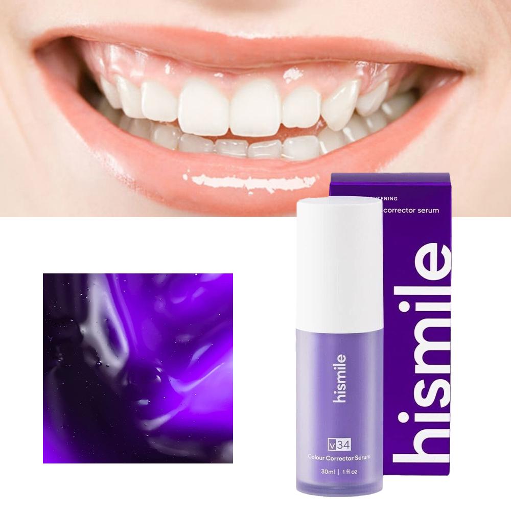 30ml Hismile V34 Purple Teeth  - огляд і ціна Teeth Whitening Foam Toothpaste