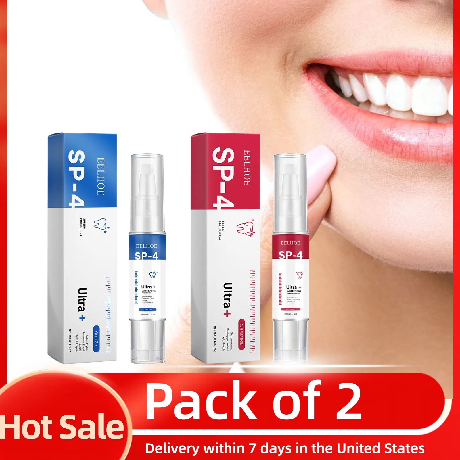 2pcs Gum Repair Gel Spray Deep - огляд і ціна Teeth Whitening Xylitol Gum