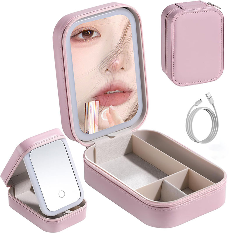 LED Makeup Bag With Mirror For - огляд і ціна Led Mouth Tray