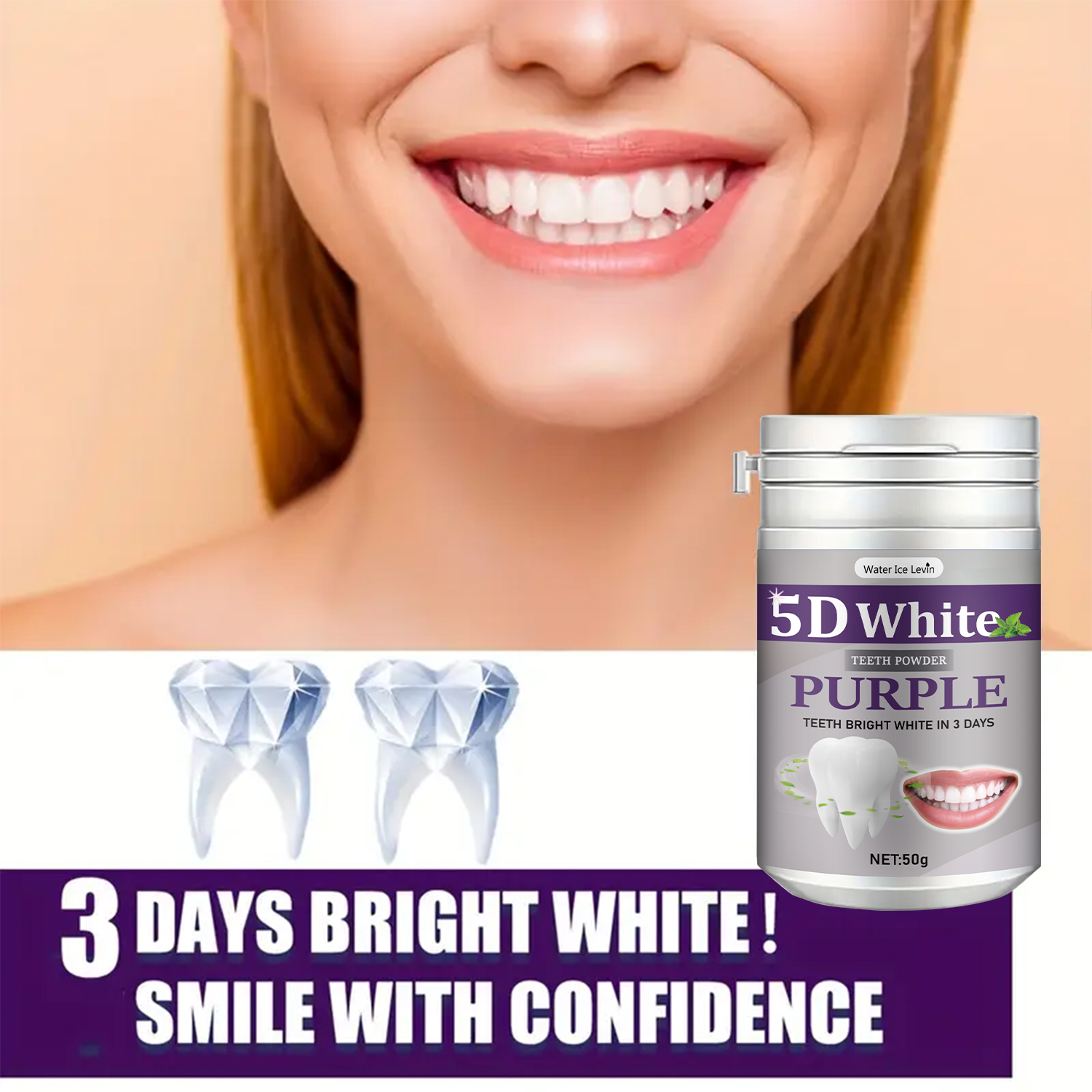 Teeth Whitening Powder 50g for - огляд і ціна Teeth Whitening Oil Pulling