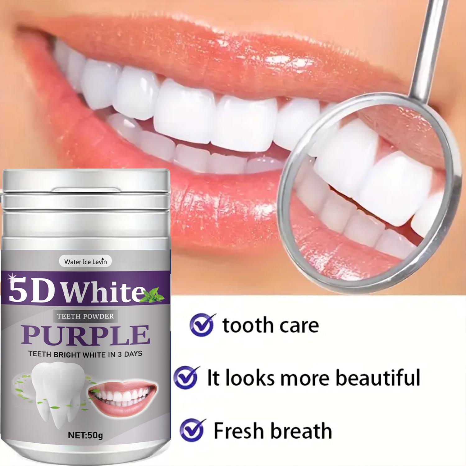 Teeth Whitening Powder 50g for - огляд і ціна Teeth Whitening Oil Pulling