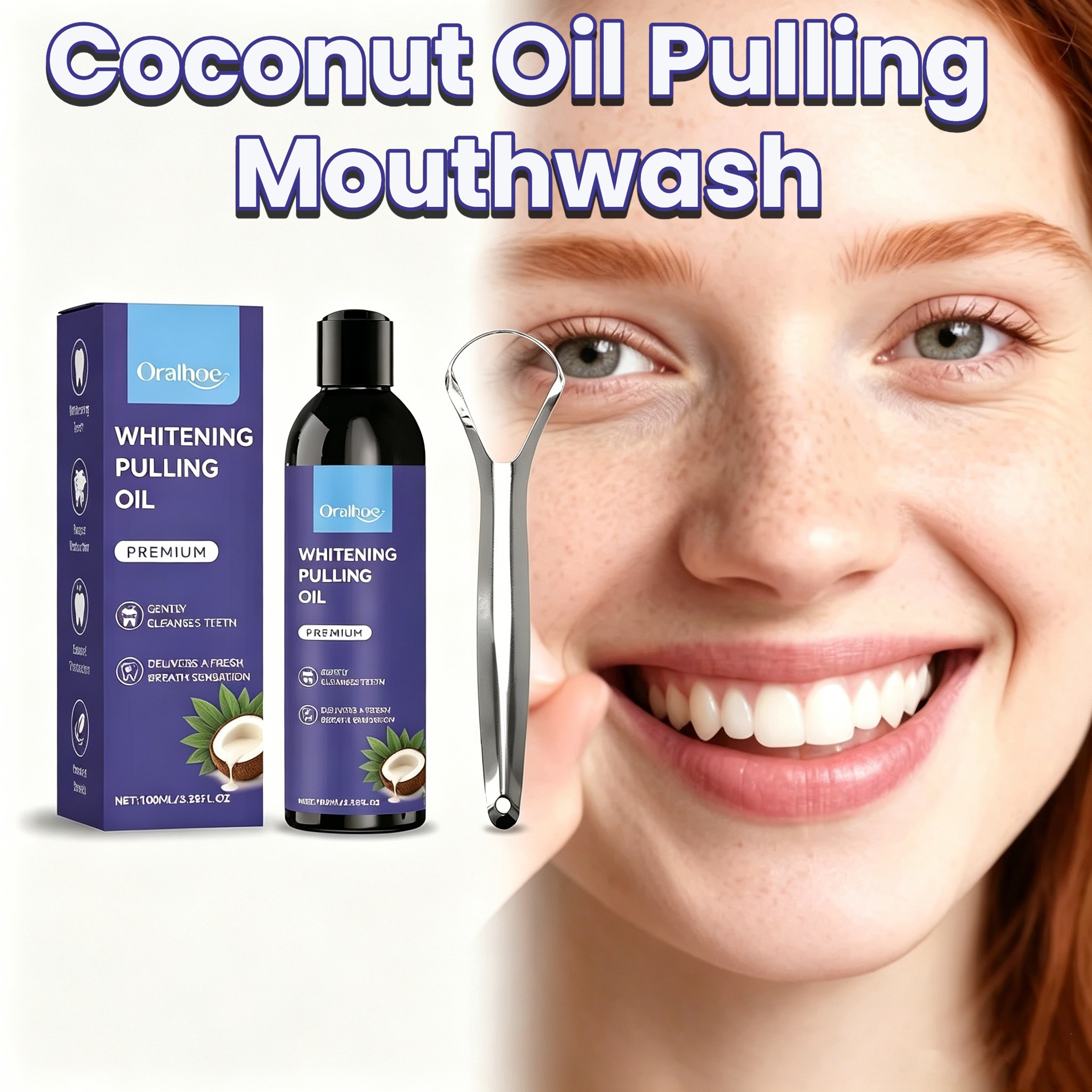 Coconut Oil Pulling Mouthwash  - огляд і ціна Teeth Whitening Oil Pulling