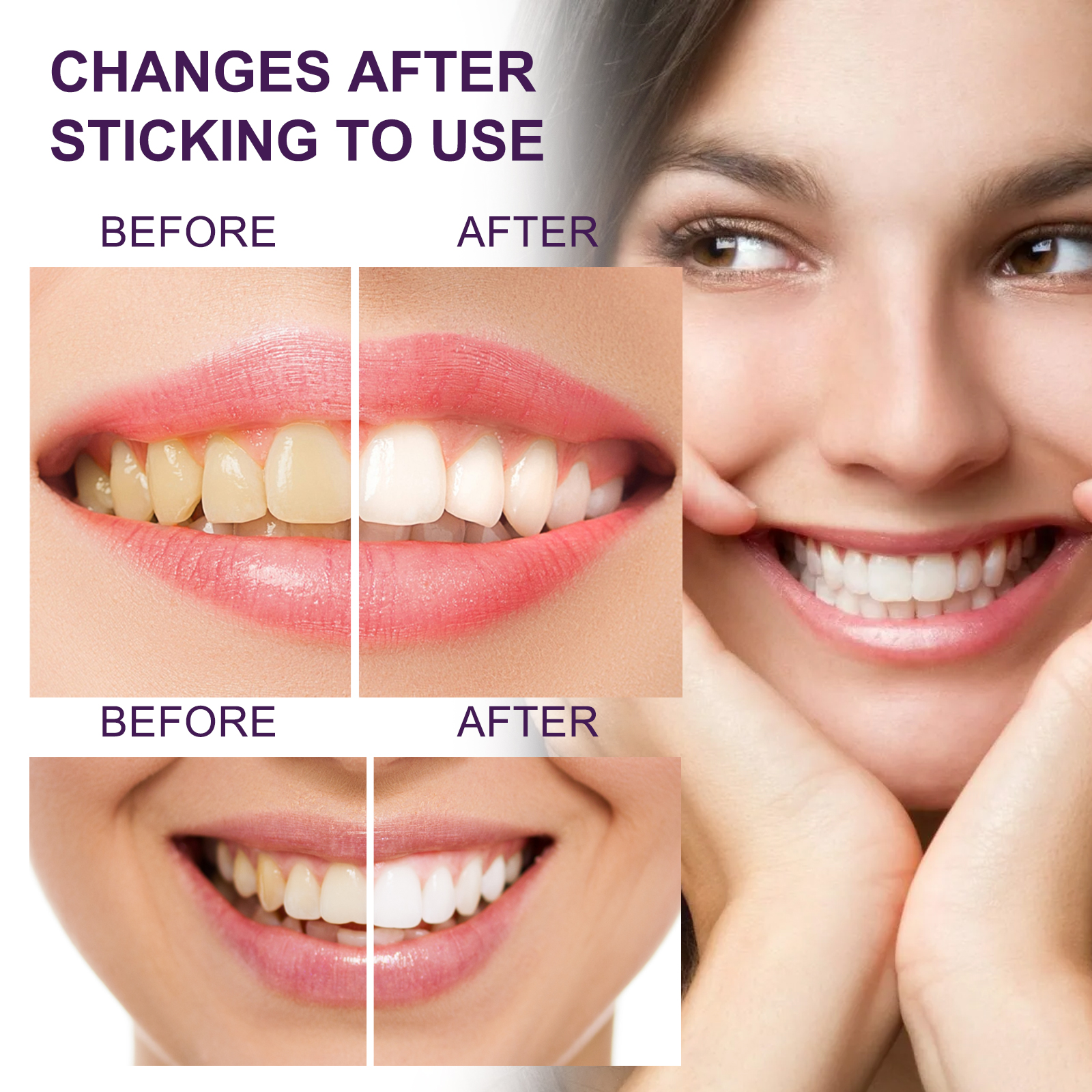 V34 Purple ToothpasteTeeth Whi - огляд і ціна Teeth Whitening Yellow Teeth