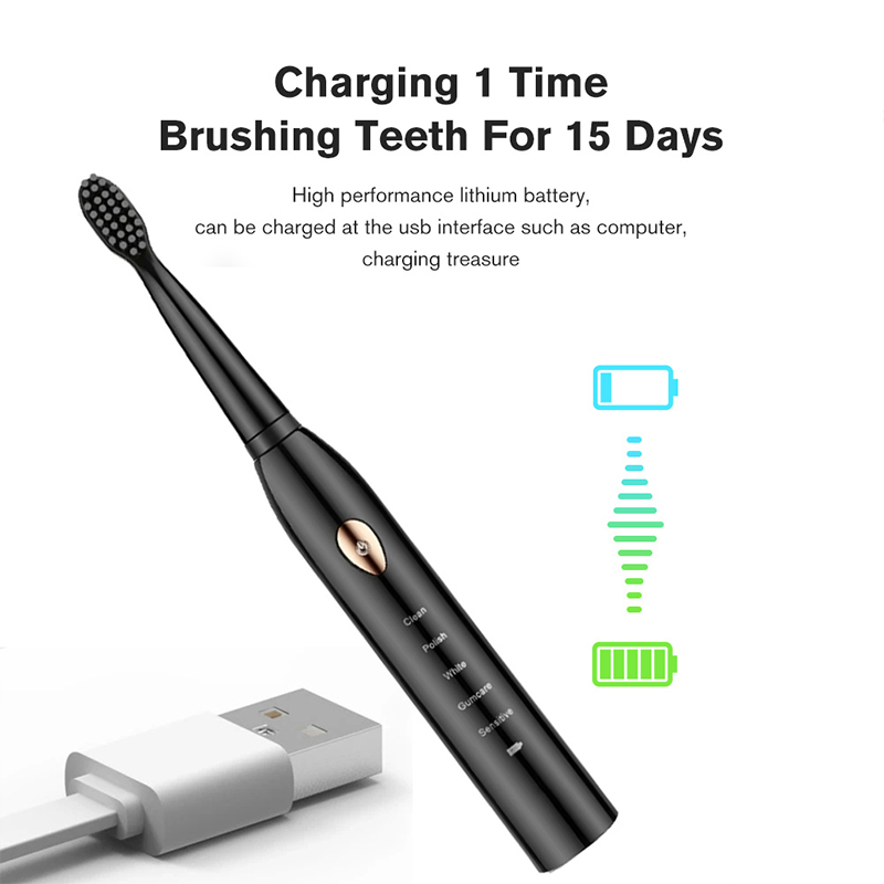 Electric Toothbrush 5-gear Mod - огляд і ціна Teeth Whitening Toothbrush
