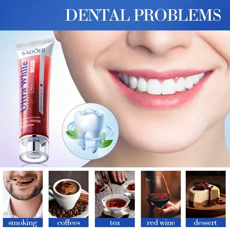 100g Sakura Red Pomegranate To - огляд і ціна Teeth Whitening Foam Toothpaste