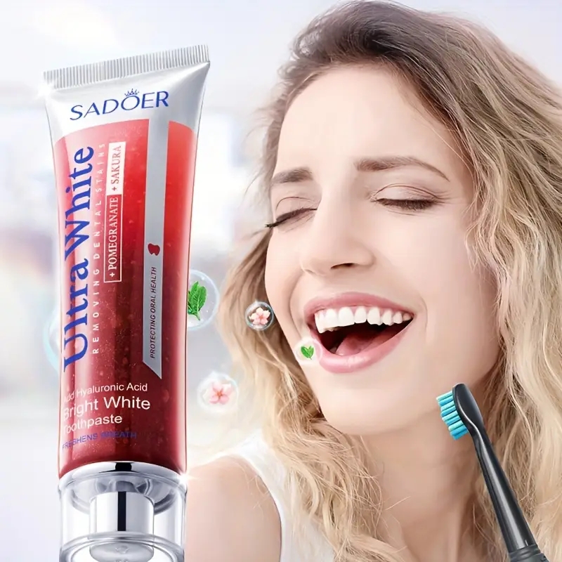 100g Sakura Red Pomegranate To - огляд і ціна Teeth Whitening Foam Toothpaste
