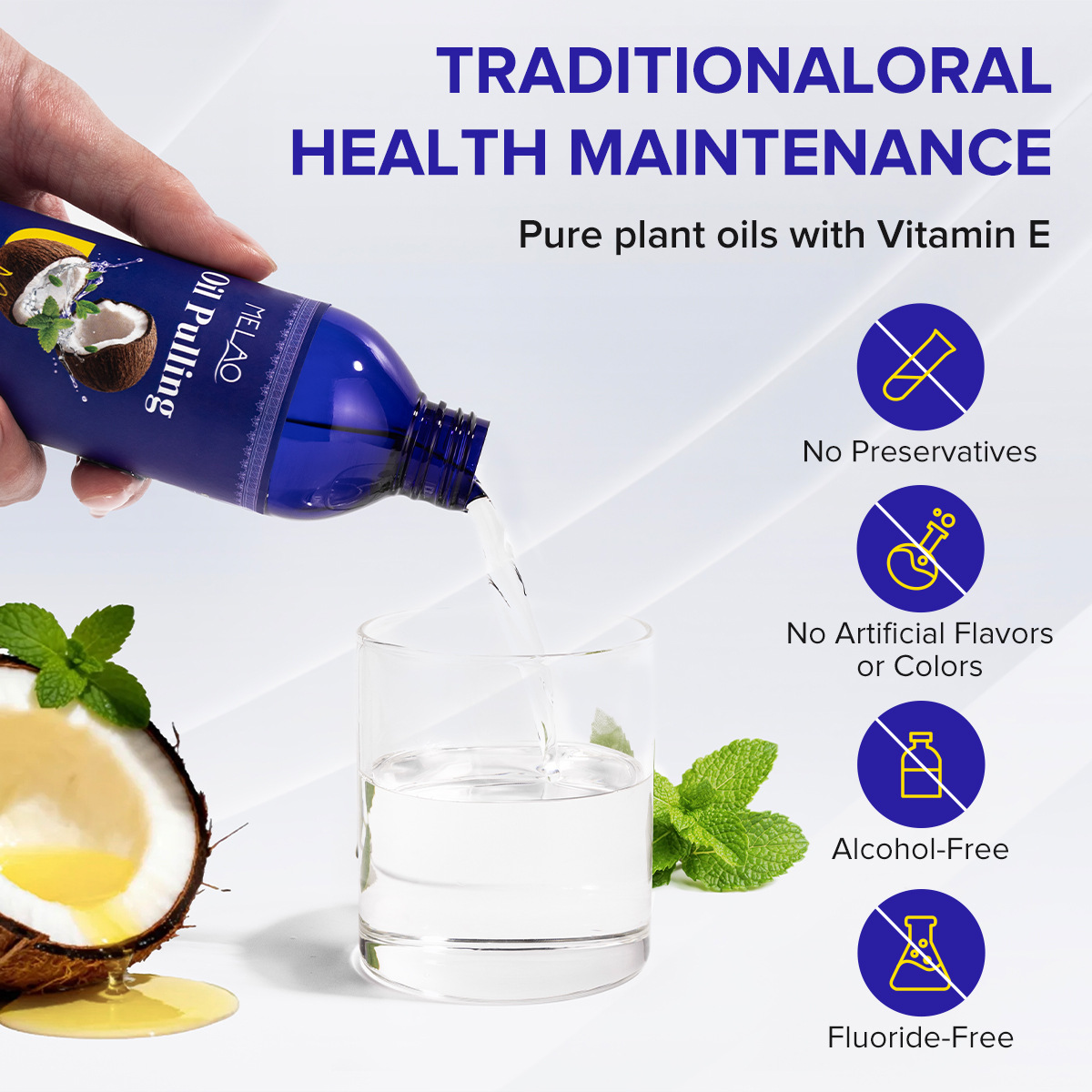 Coconut Mint Pulling Oil Mouth - огляд і ціна Teeth Whitening Oil Pulling