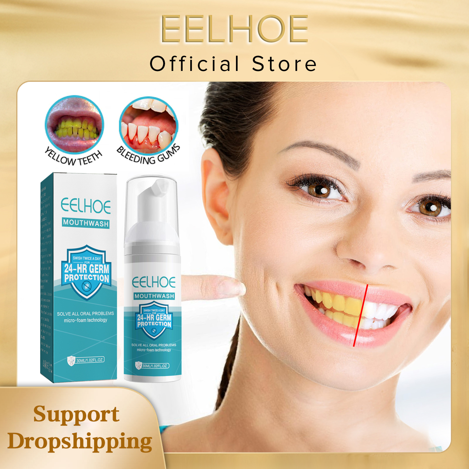 EELHOE Tooth Whitening Cleanin - огляд і ціна Teeth Whitening Foam Toothpaste