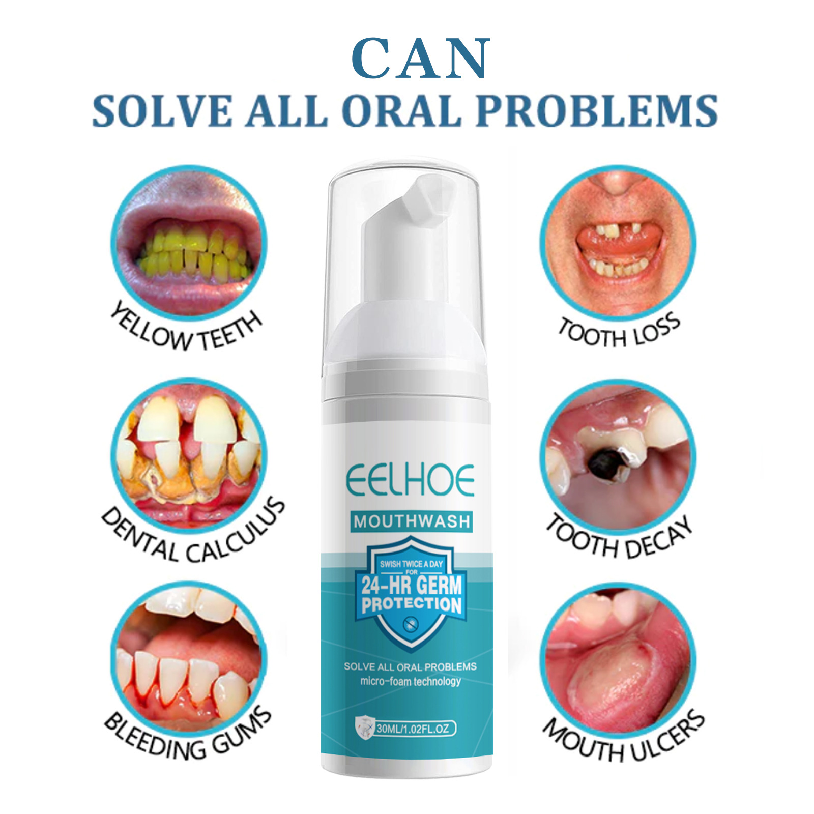 EELHOE Tooth Whitening Cleanin - огляд і ціна Teeth Whitening Foam Toothpaste
