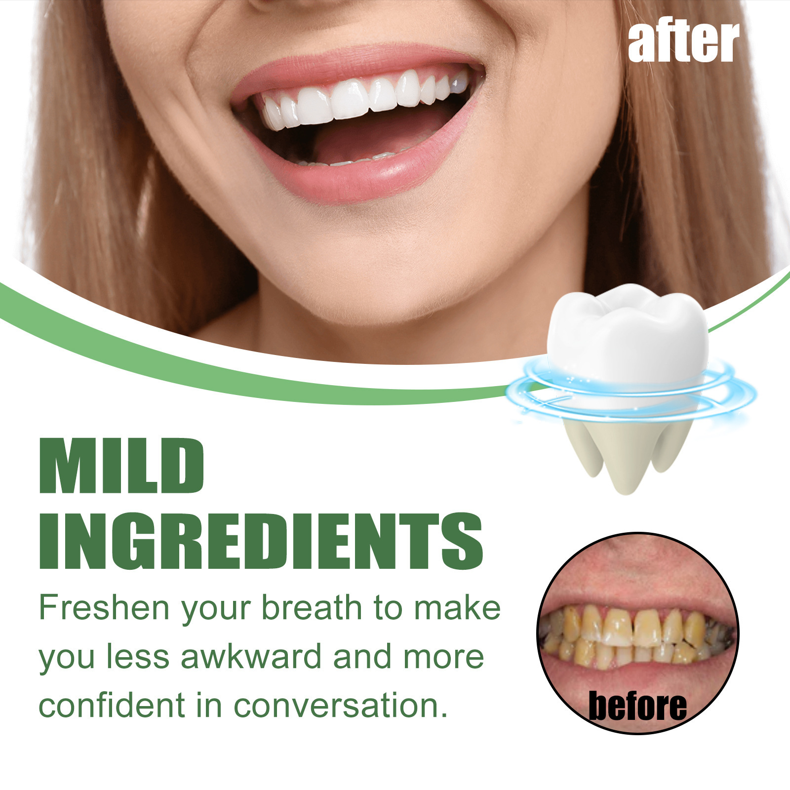 Portable Travel Size Whitening - огляд і ціна Teeth Whitening Foam Toothpaste