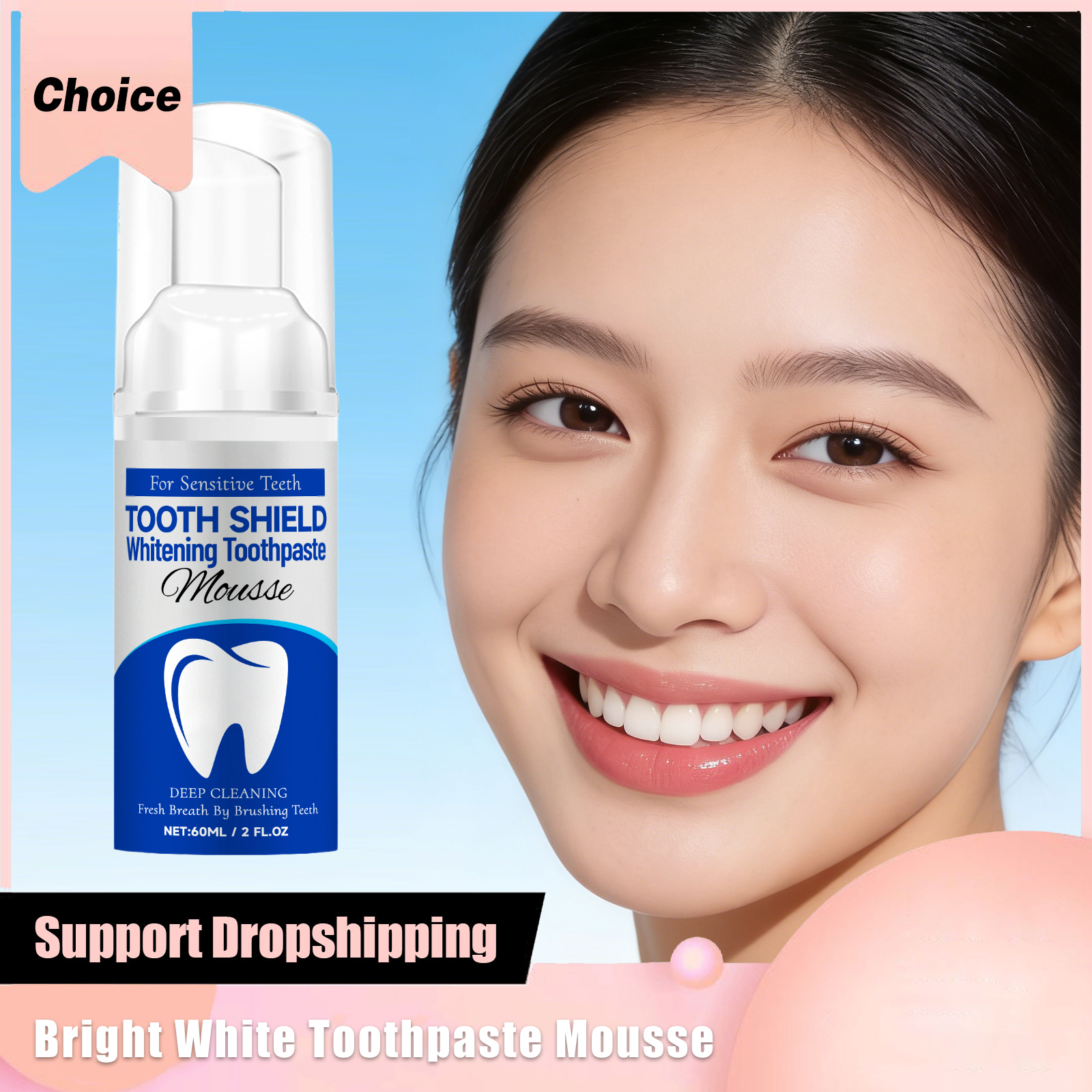Hydroxyapatite Bright Whitenin - огляд і ціна Teeth Whitening Foam Toothpaste
