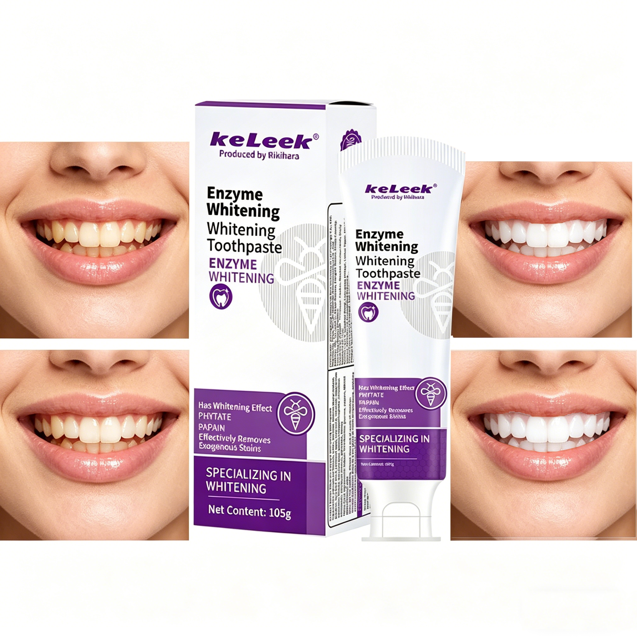 KeLeek Enzyme Whitening Toothp - огляд і ціна Teeth Whitening Enzymes