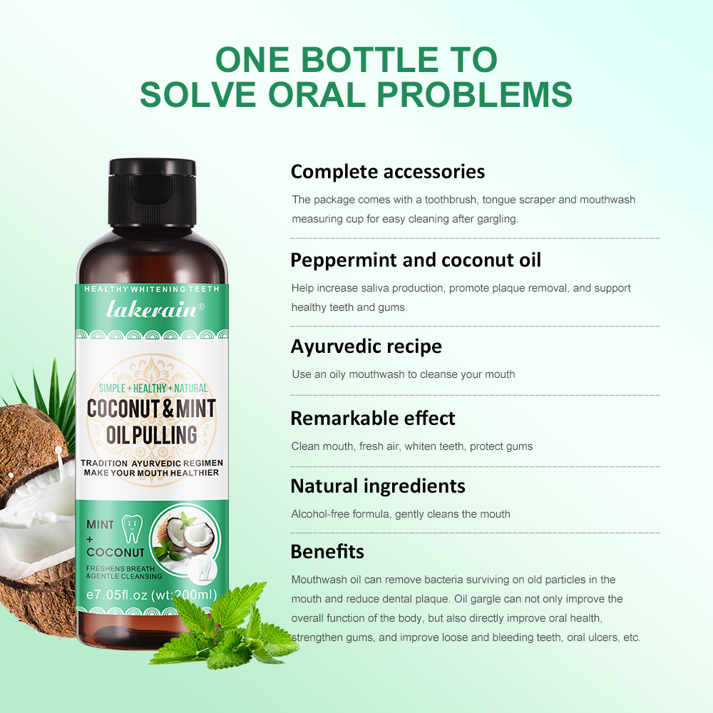 Coconut Mint Pulling Oil Mouth - огляд і ціна Teeth Whitening Oil Pulling
