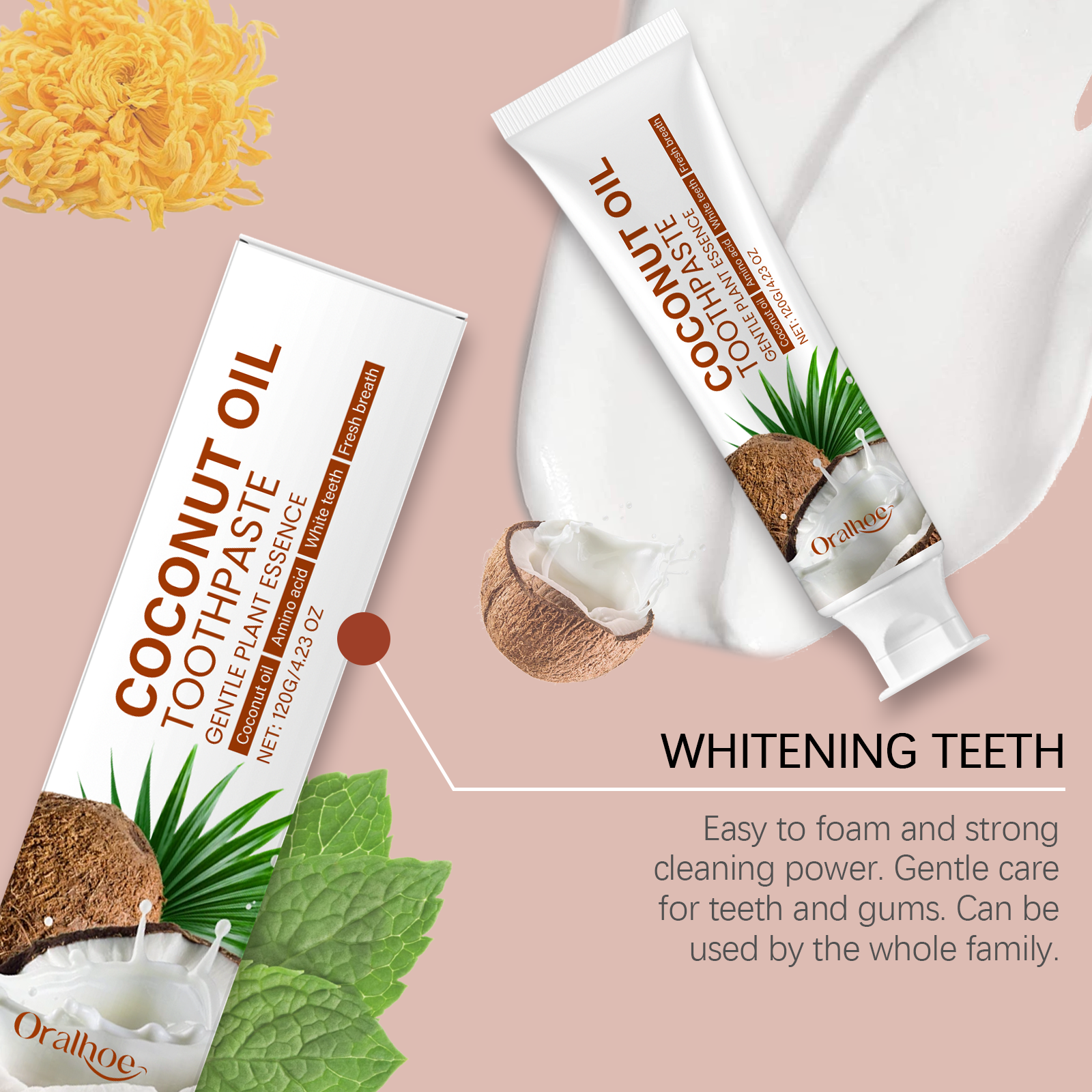 Coconut Oil Toothpaste Teeth W - огляд і ціна Teeth Whitening Oil Pulling