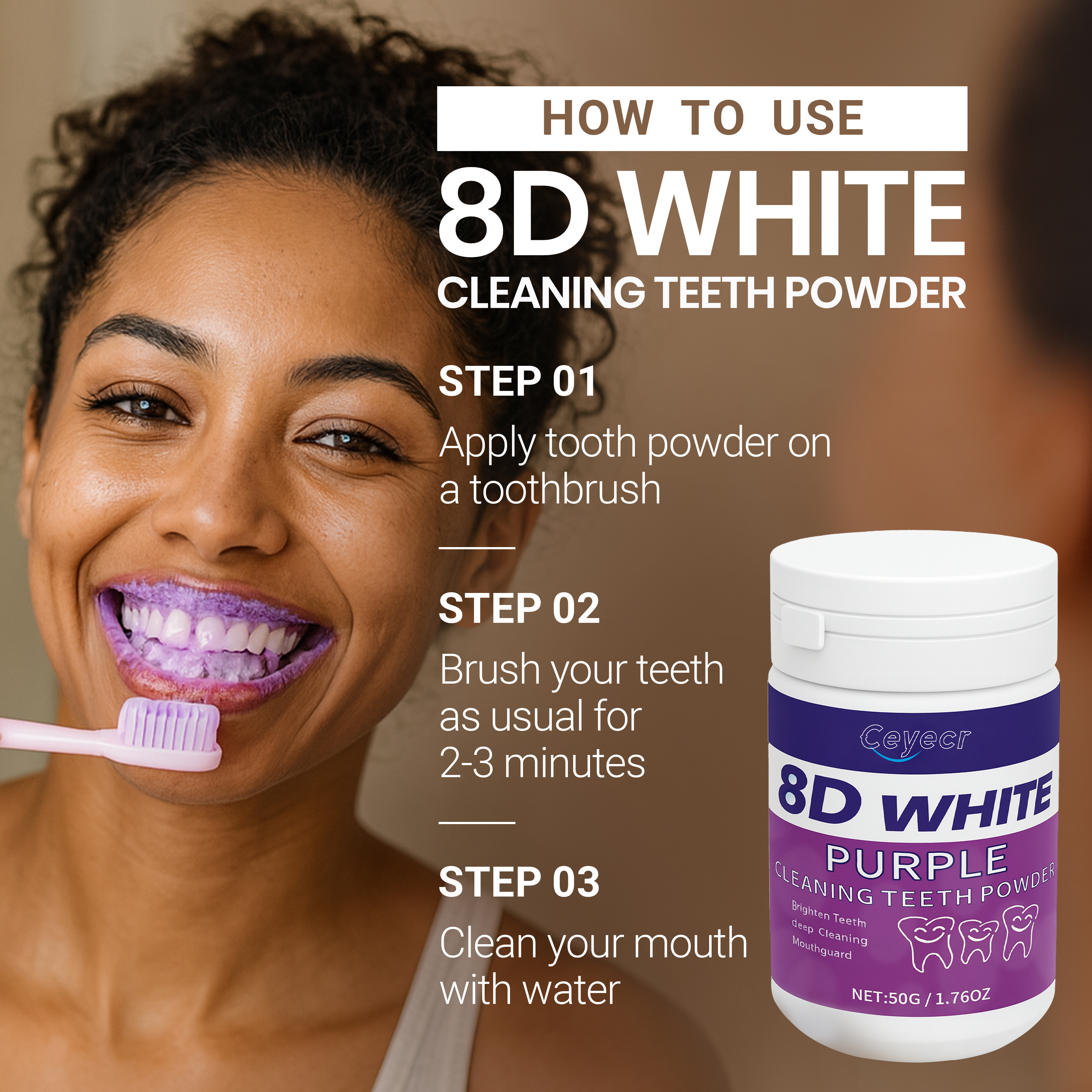 8D white Teeth Whitening Powde - огляд і ціна Teeth Whitening Quotes