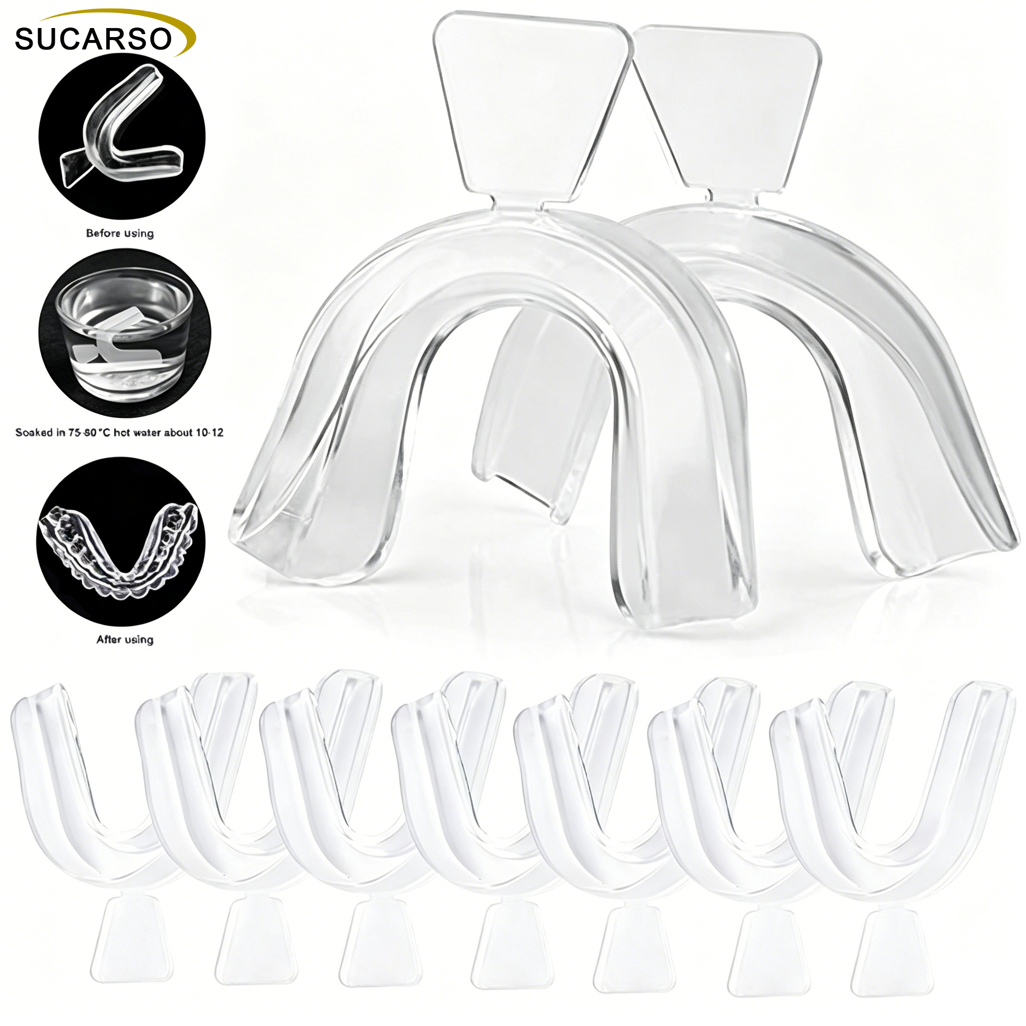 2/4/10Pc Silicone Mouth Guard  - огляд і ціна Teeth Whitening For Trays