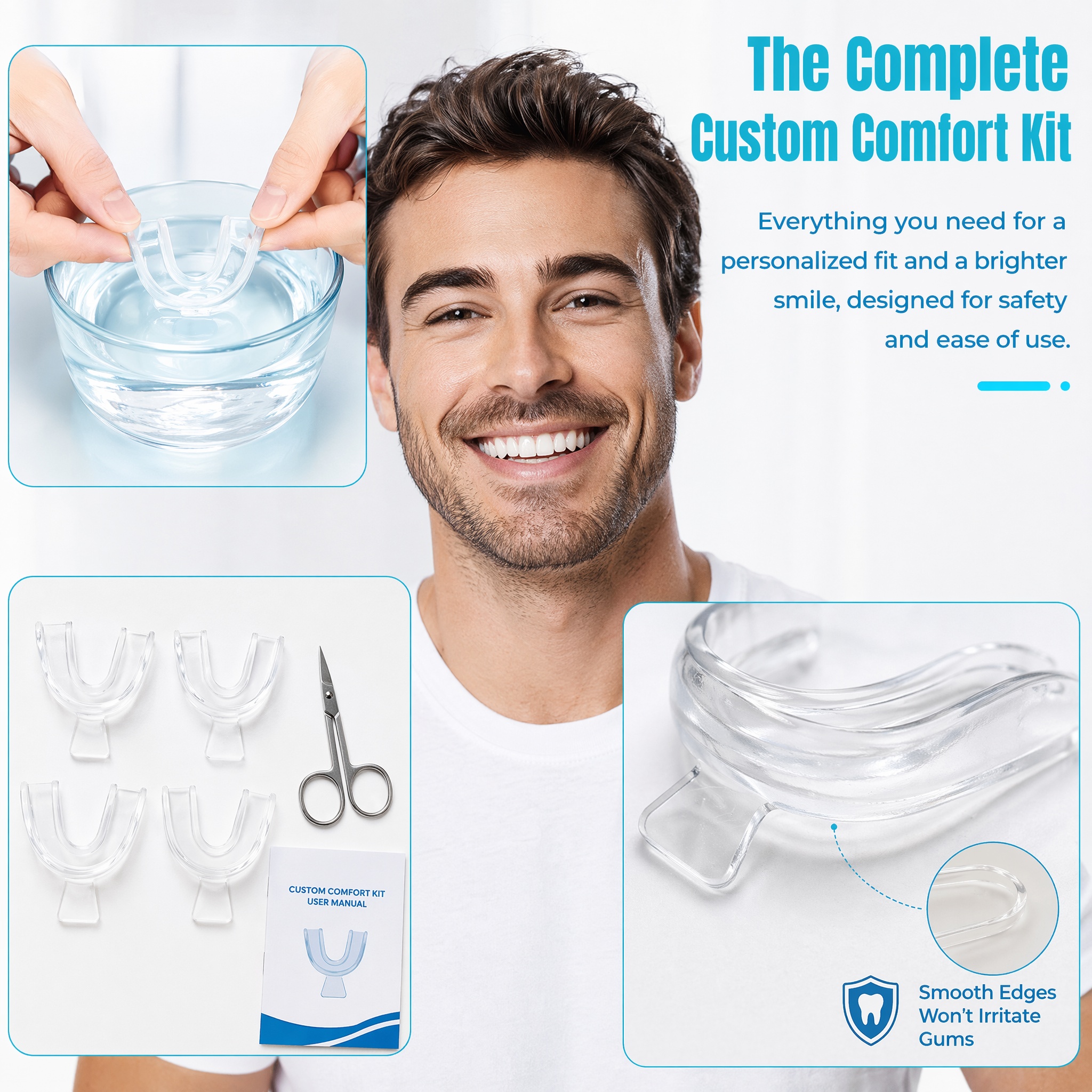 2/4/10Pc Silicone Mouth Guard  - огляд і ціна Teeth Whitening For Trays