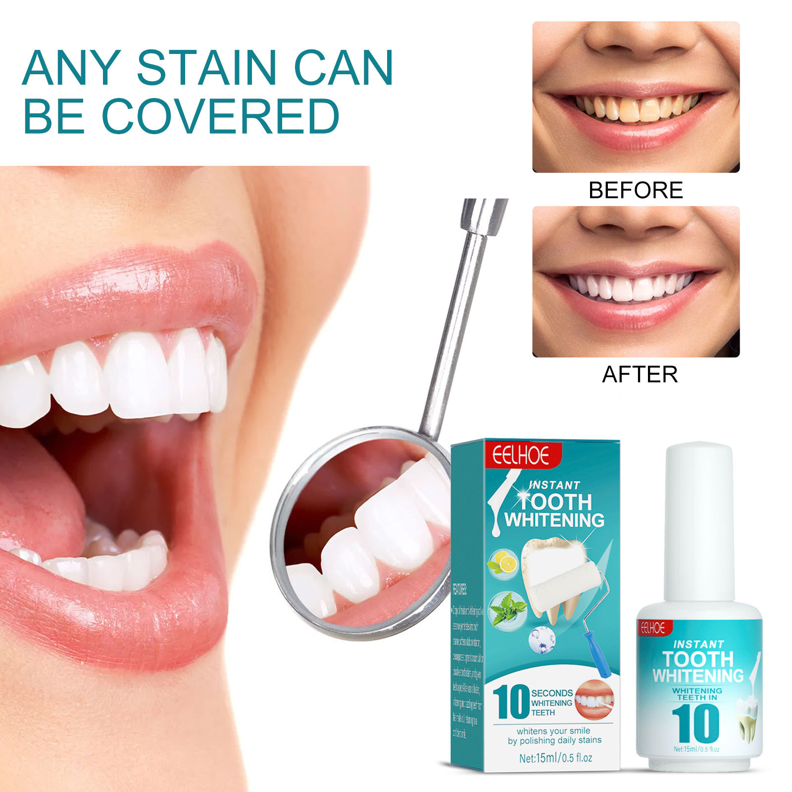 Tooth Whitening Paint Effectiv - огляд і ціна Teeth Whitening Yellow Teeth