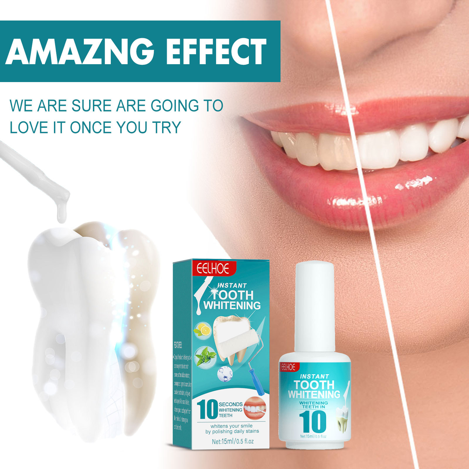 Tooth Whitening Paint Effectiv - огляд і ціна Teeth Whitening Yellow Teeth