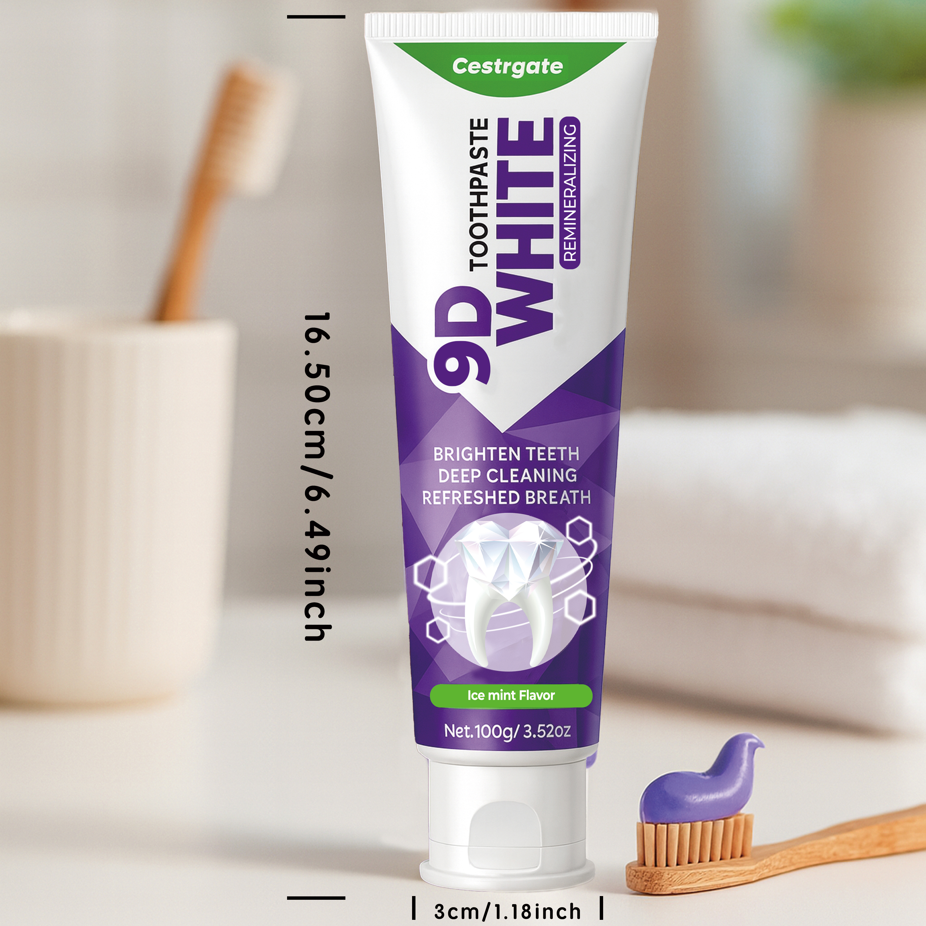 9D White 10% Hydroxyapatite To - огляд і ціна Teeth Whitening Foam Toothpaste