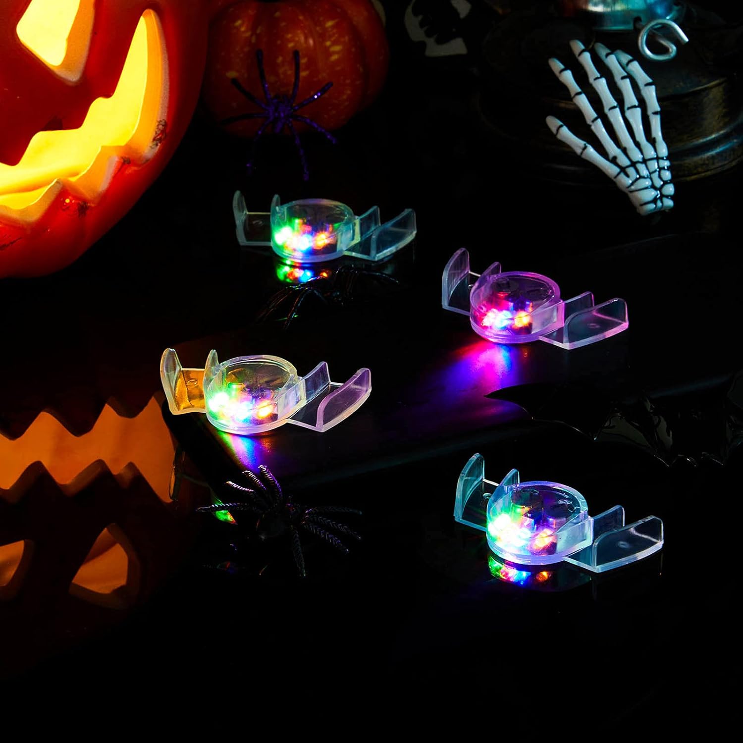 1pcs LED Flashing Mouth Teeth  - огляд і ціна Led Mouth Tray