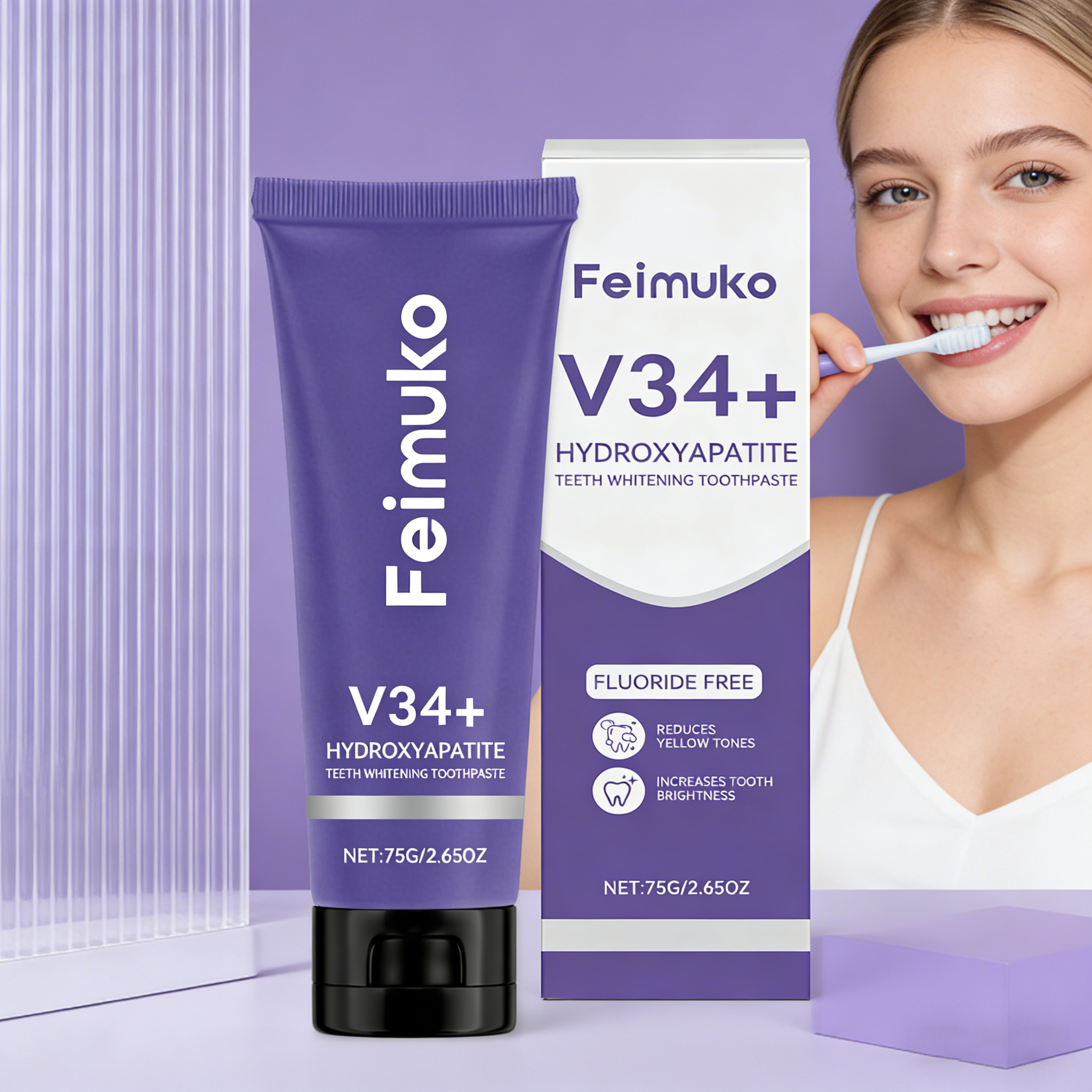 Feimuko Teeth Whitening Toothp - огляд і ціна Teeth Whitening Foam Toothpaste