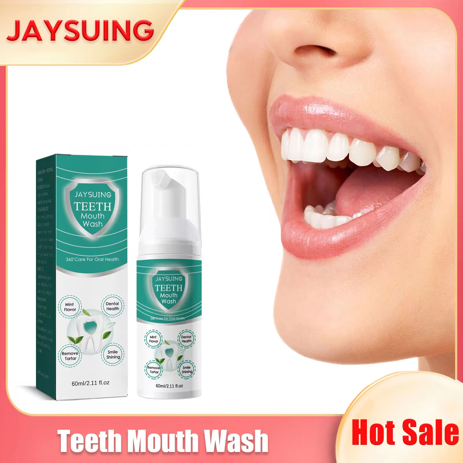 Teeth Cleansing Mousse Removin - огляд і ціна Teeth Whitening Foam Toothpaste