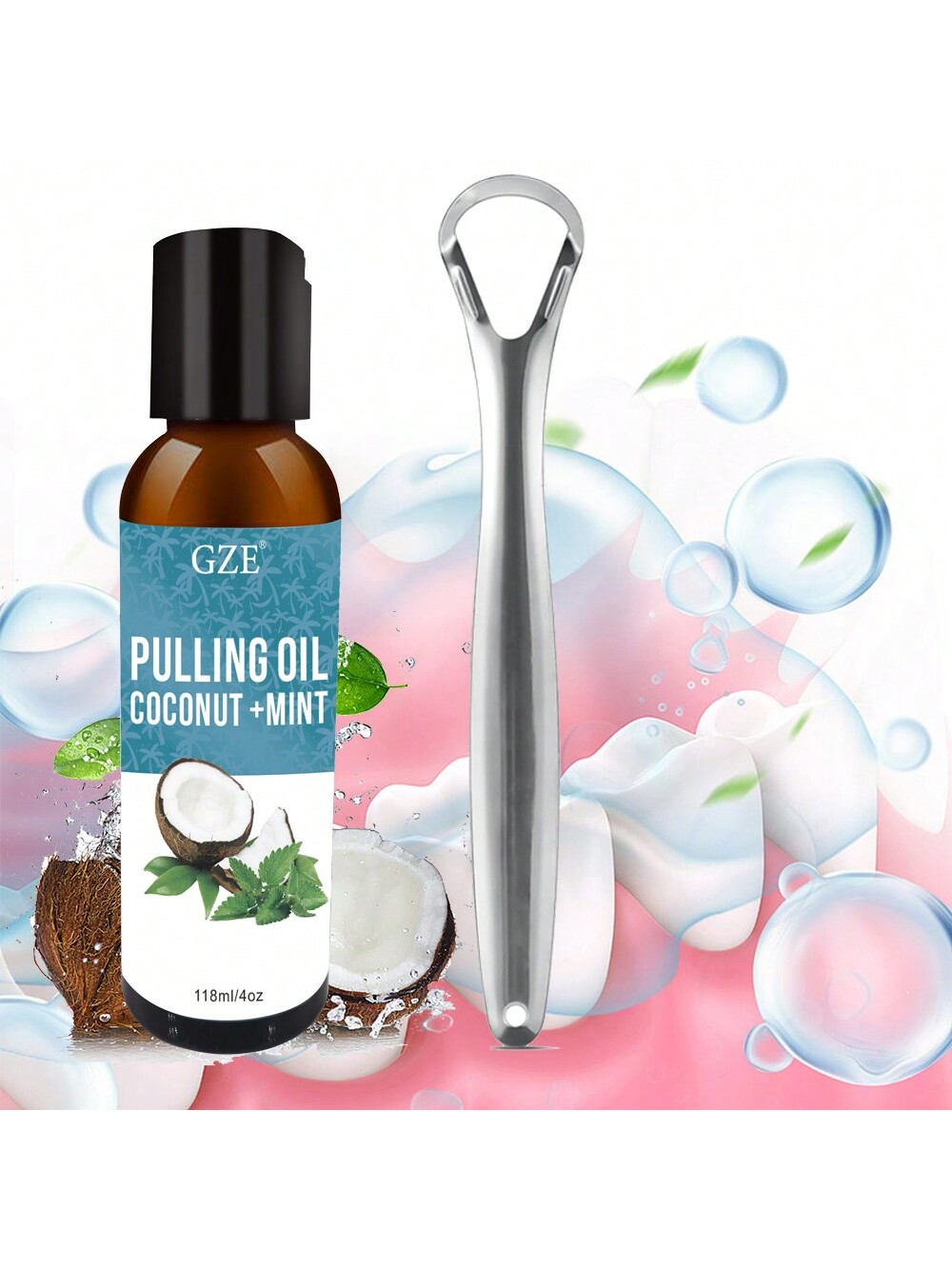 GZE Coconut Oil Pulling with N - огляд і ціна Teeth Whitening Oil Pulling