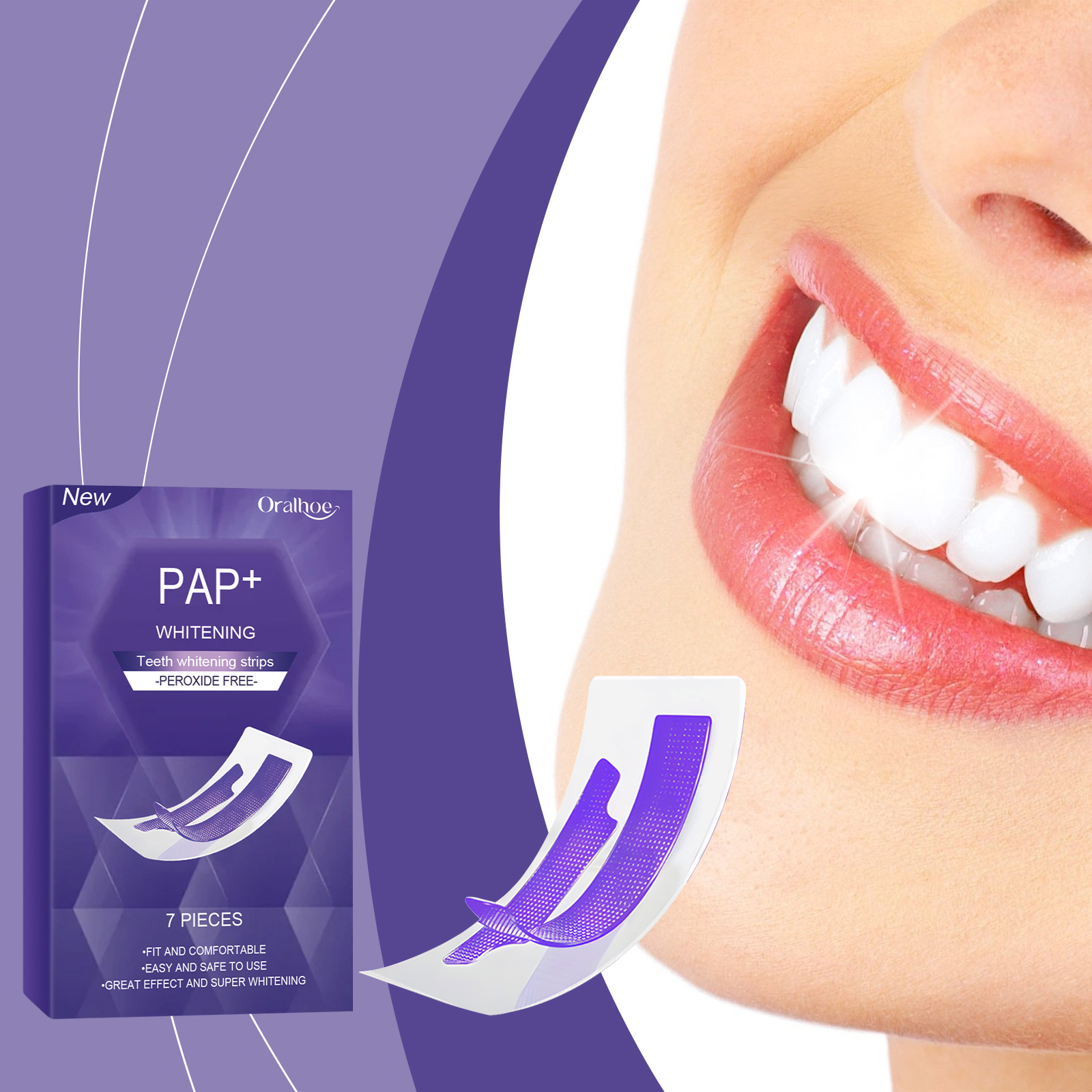 Purple Teeth Whitening Strips  - огляд і ціна Teeth Whitening Foam