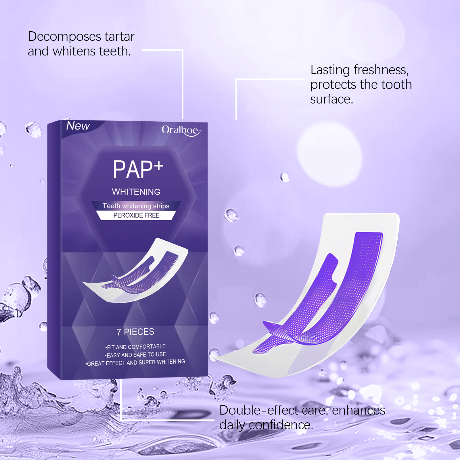 Purple Teeth Whitening Strips  - огляд і ціна Teeth Whitening Foam