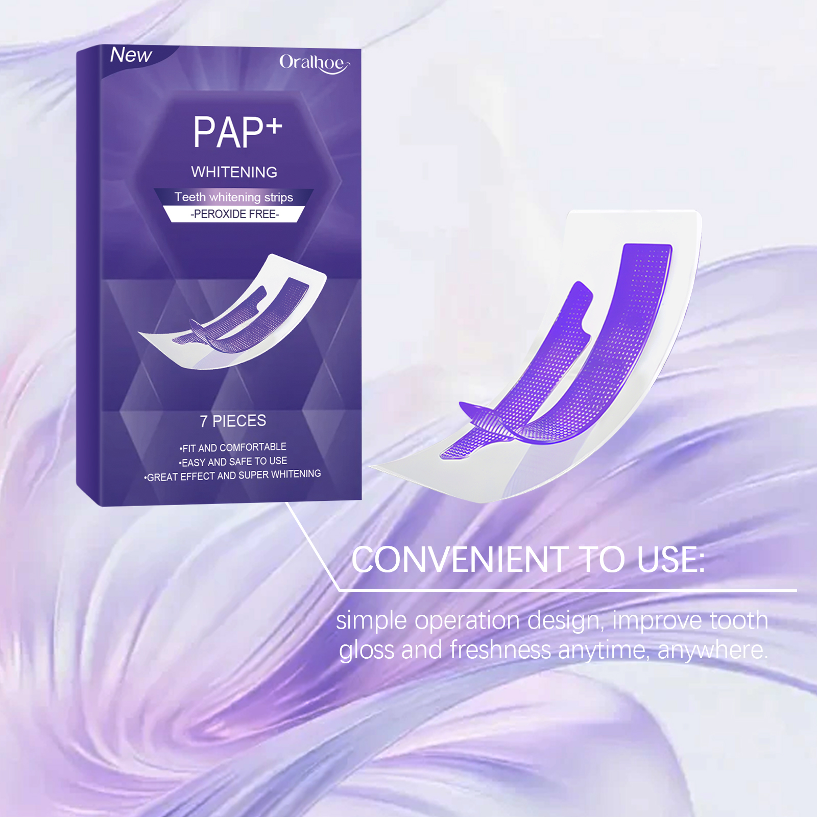 Purple Teeth Whitening Strips  - огляд і ціна Teeth Whitening Foam