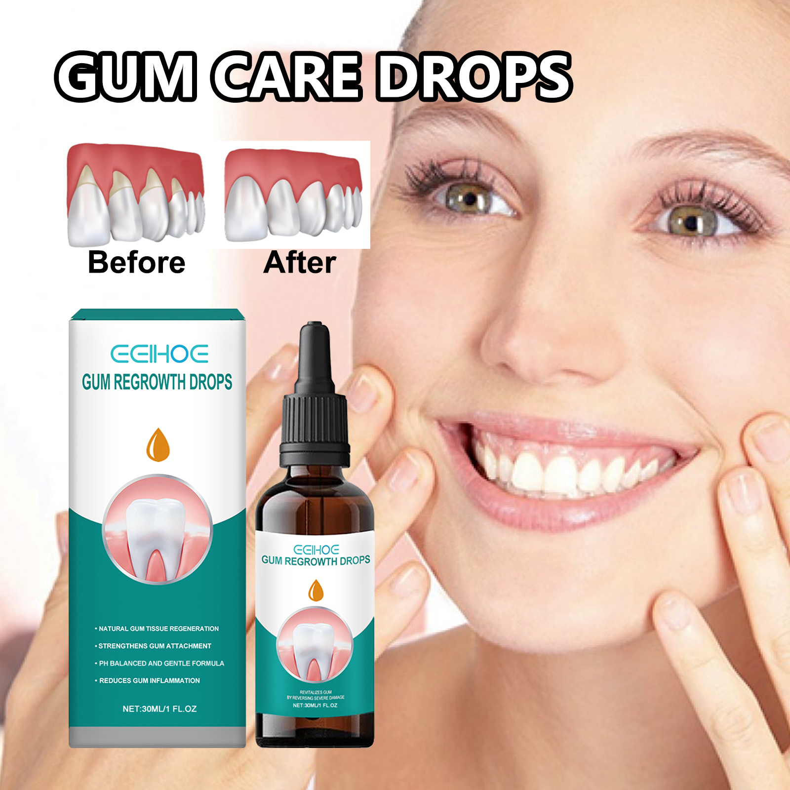 Gingival repair drops Quickly  - огляд і ціна Teeth Whitening Oil Pulling