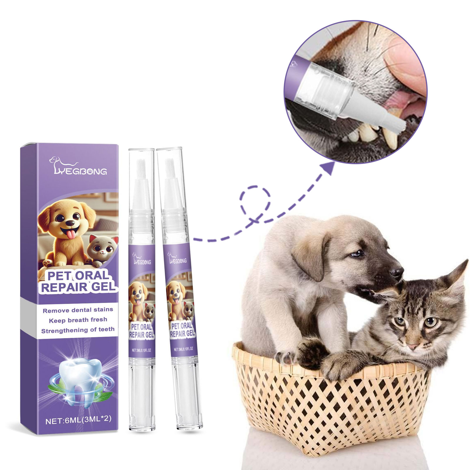 12pcs Pet Toothbrush Pen Denta - огляд і ціна Teeth Whitening Gel