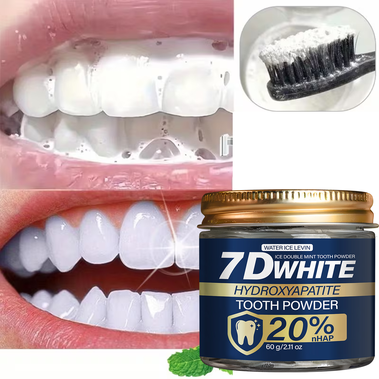 Hydroxyapatite Tooth Powder 60 - огляд і ціна Teeth Whitening Oil Pulling