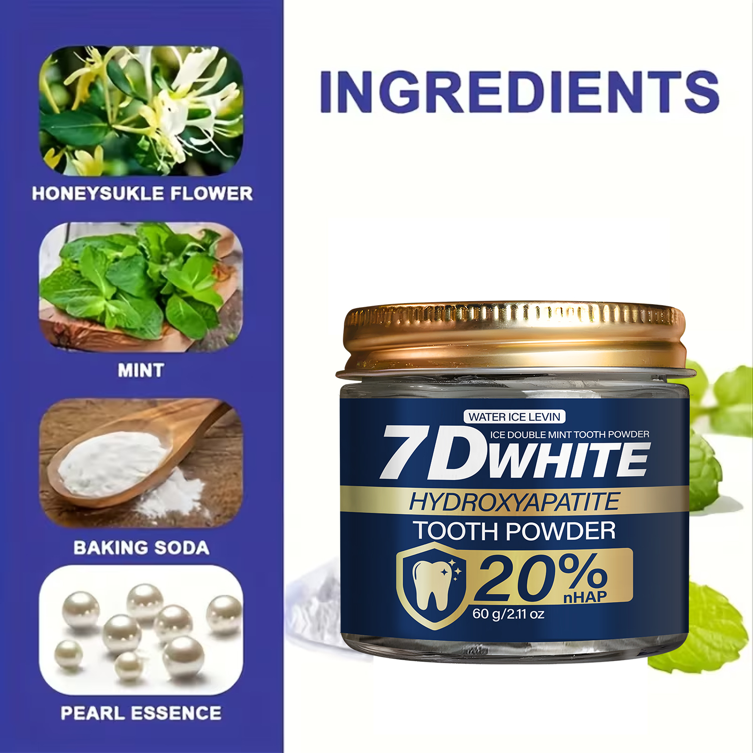 Hydroxyapatite Tooth Powder 60 - огляд і ціна Teeth Whitening Oil Pulling