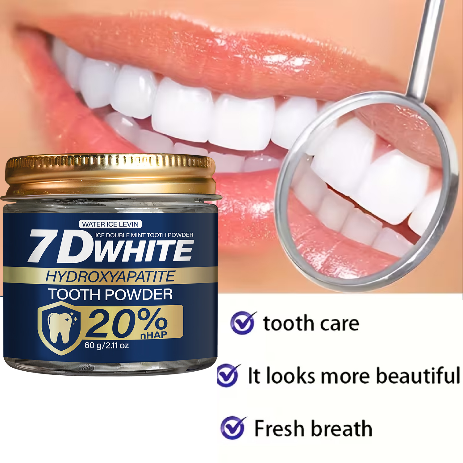 Hydroxyapatite Tooth Powder 60 - огляд і ціна Teeth Whitening Oil Pulling