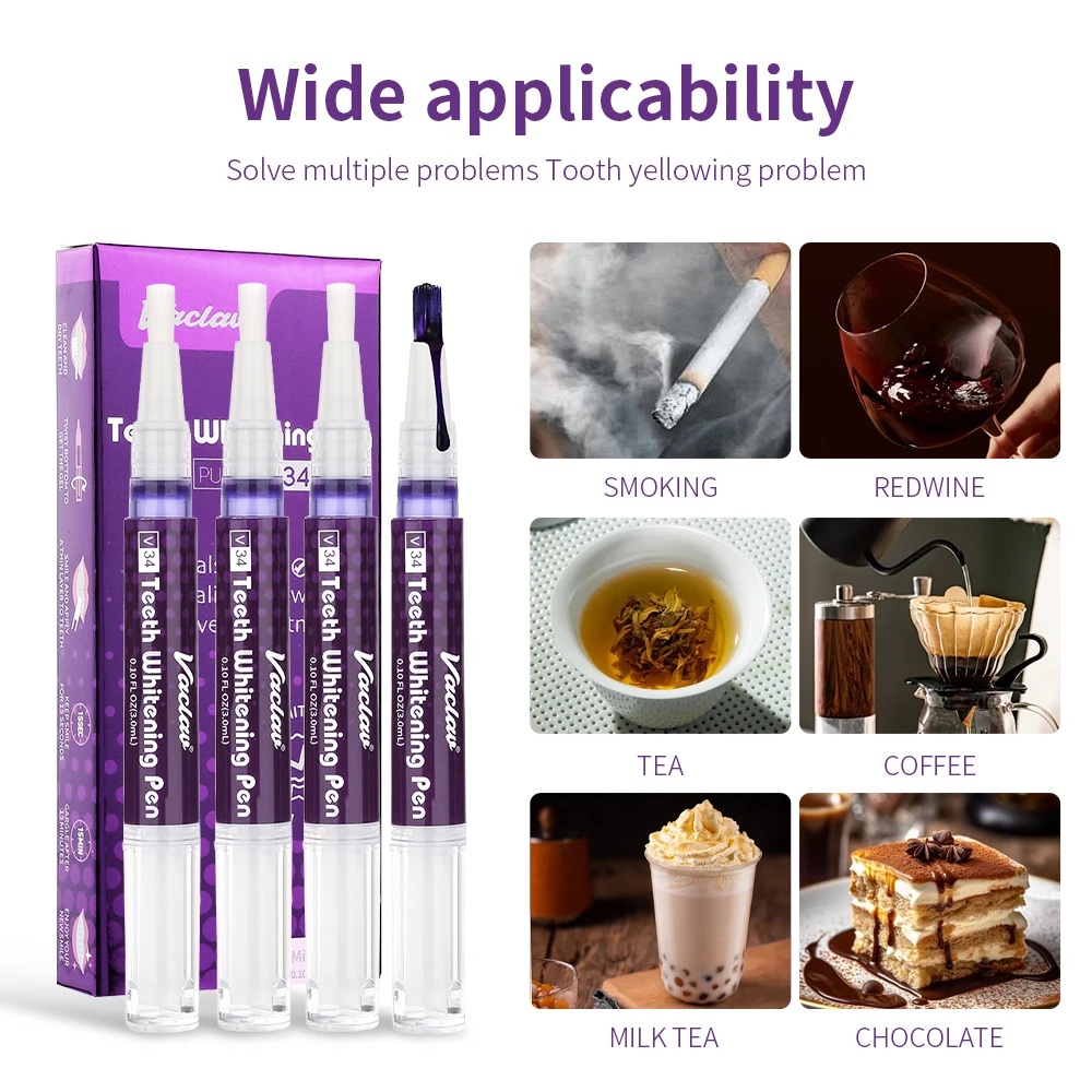 Vaclav V34 Purple teeth whiten - огляд і ціна Teeth Whitening Gel